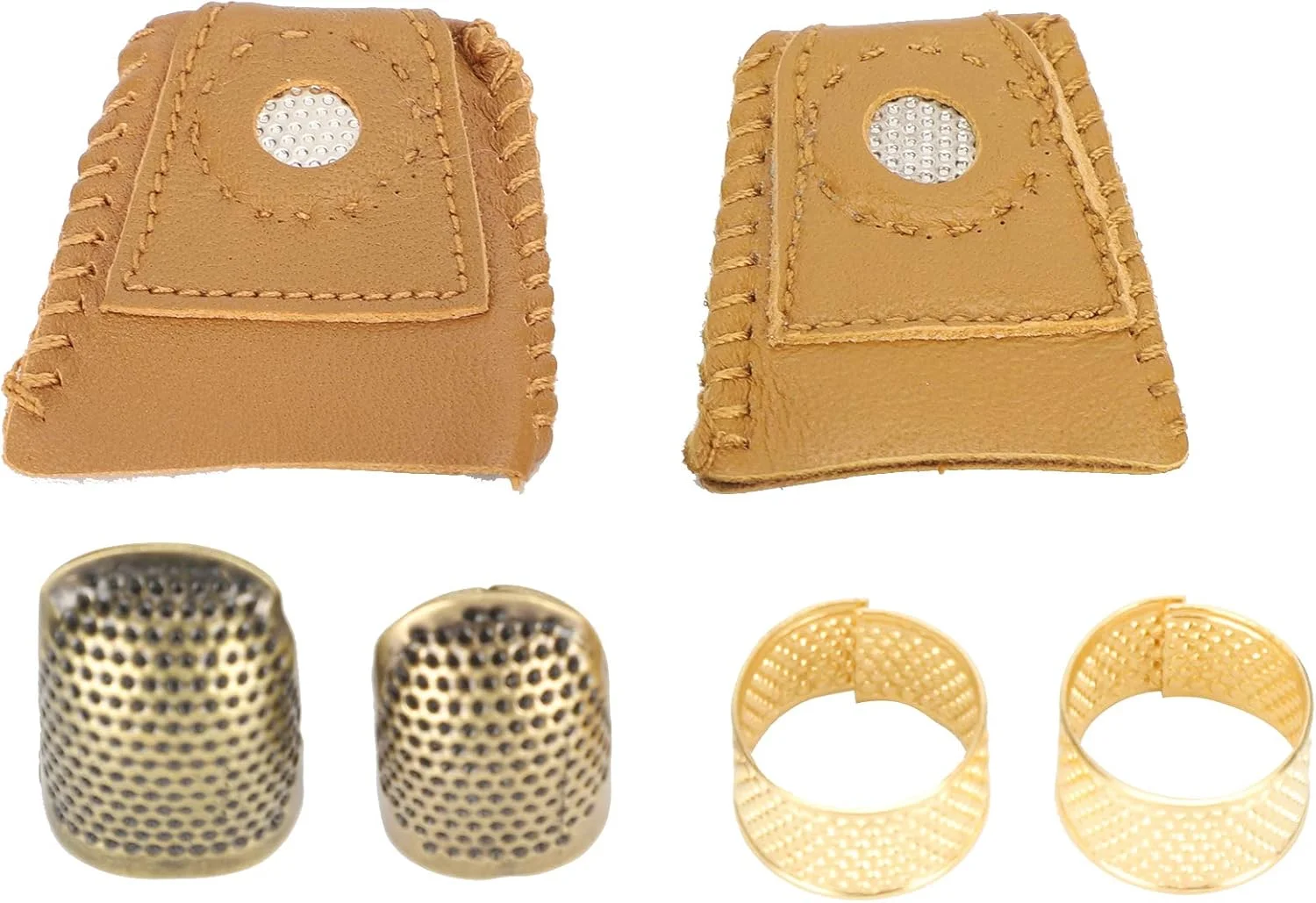 انگشتانه محافظ انگشت قابل تنظیم Phefop، ابزار خیاطی، مناسب برای اکثر انگشتان، ساخته شده از مس بادوام، ایده آل برای سوزن دوزی و گلدوزی با پارچه های ضخیم انگشتانه محافظ انگشت قابل تنظیم Phefop، ابزار خیاطی، مناسب برای اکثر انگشتان، ساخته شده از مس بادوام، ایده آل برای سوزن دوزی و گلدوزی با پارچه های ضخیم