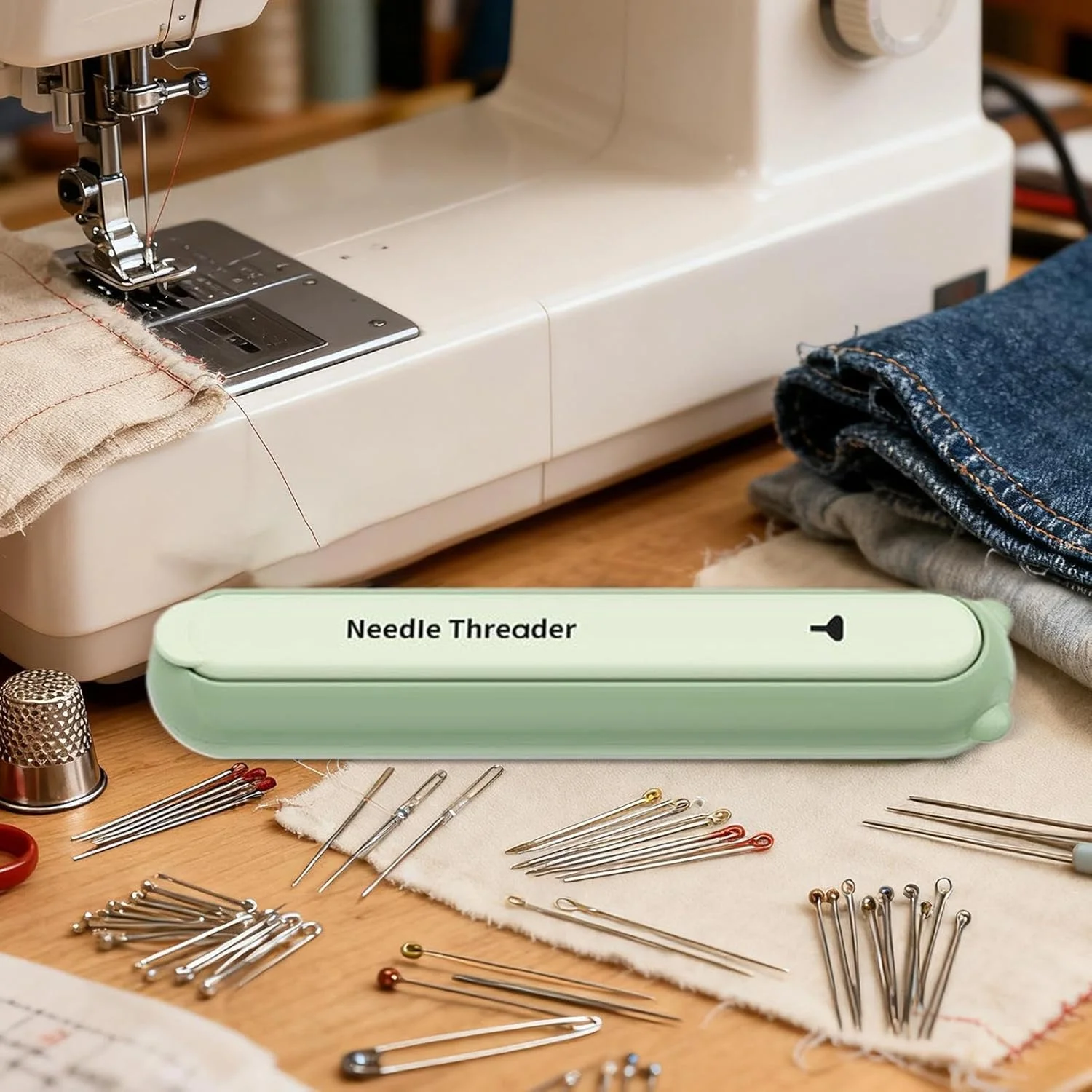 ابزار نخ سوزن - ابزار نخ کشی سوزن خیاطی - ابزار دستی با دسته ضد لغزش برای برداشتن نخ، تعمیرات گلدوزی، تغییرات و هنرهای پارچه ای