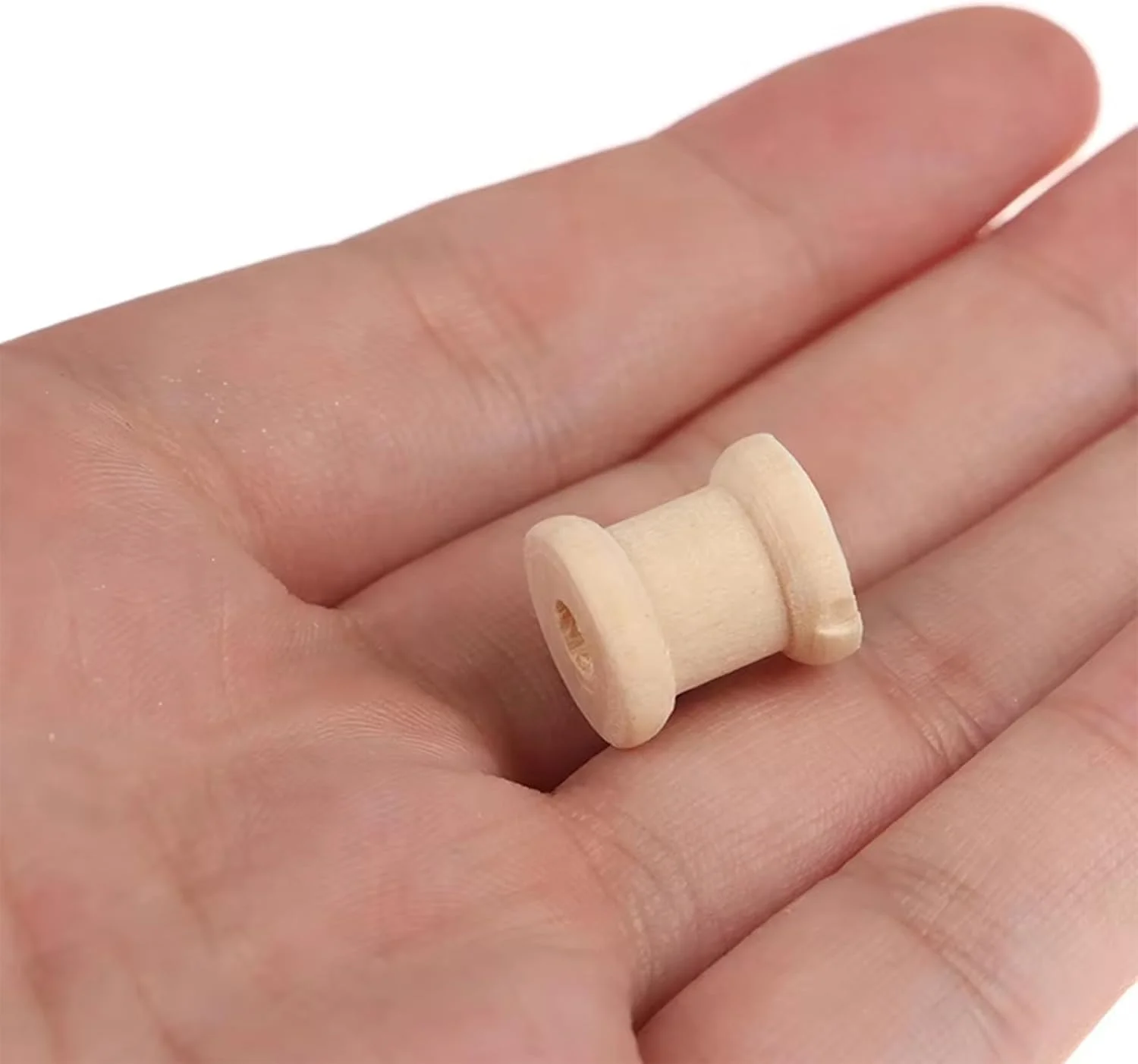 100 عدد ماسوره چوبی خالی، ماسوره های خیاطی، ماسوره های چوبی، نگهدارنده نخ و روبان