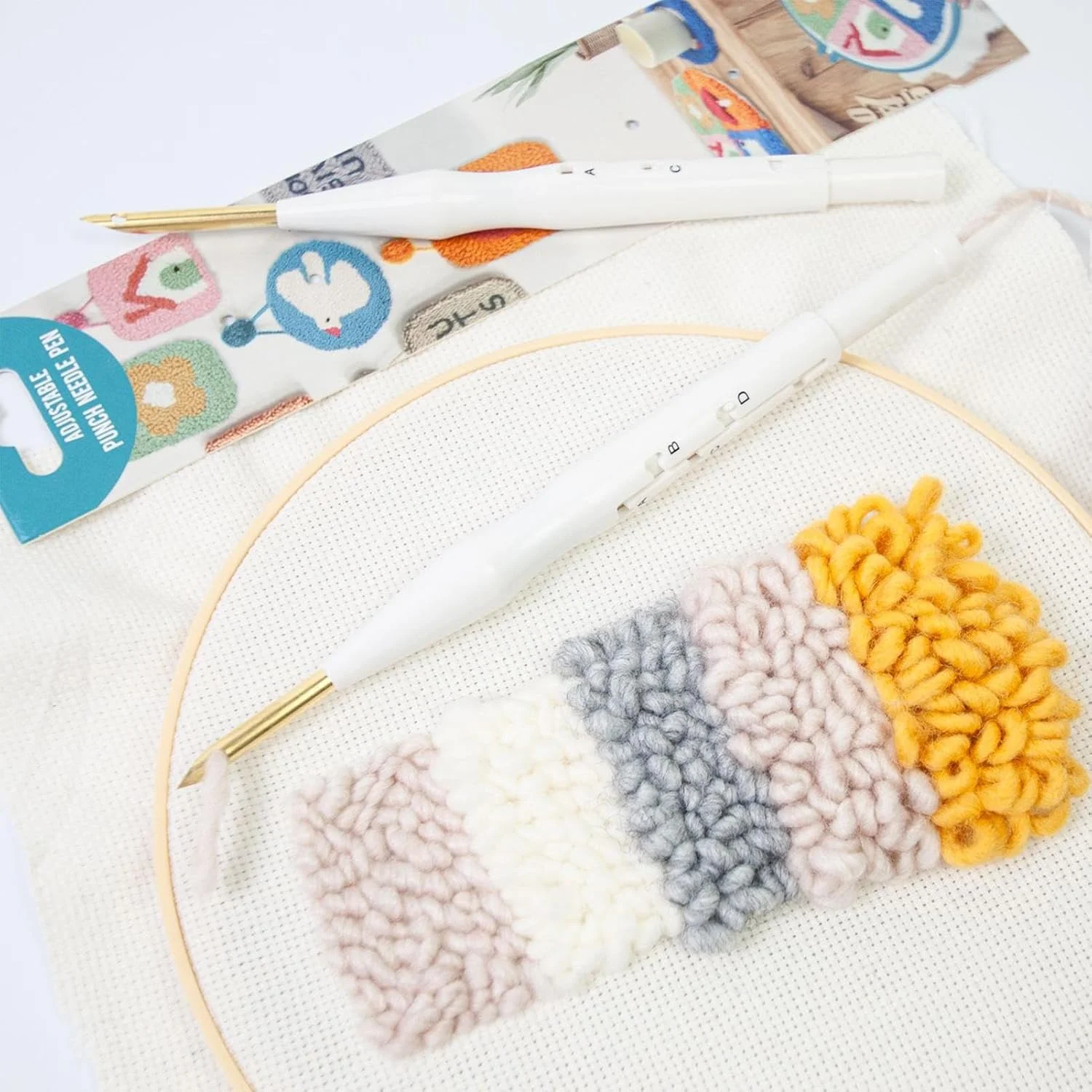 قلم سوزن پانچ گلدوزی - کیت نخ کش قلم گلدوزی قابل تنظیم | لوازم هنری و صنایع دستی برای بزرگسالان و مبتدیان برای تزئین فرش، جوراب، لباس و صنایع دستی خلاقانه قلم سوزن پانچ گلدوزی - کیت نخ کش قلم گلدوزی قابل تنظیم | لوازم هنری و صنایع دستی برای بزرگسالان و مبتدیان برای تزئین فرش، جوراب، لباس و صنایع دستی خلاقانه