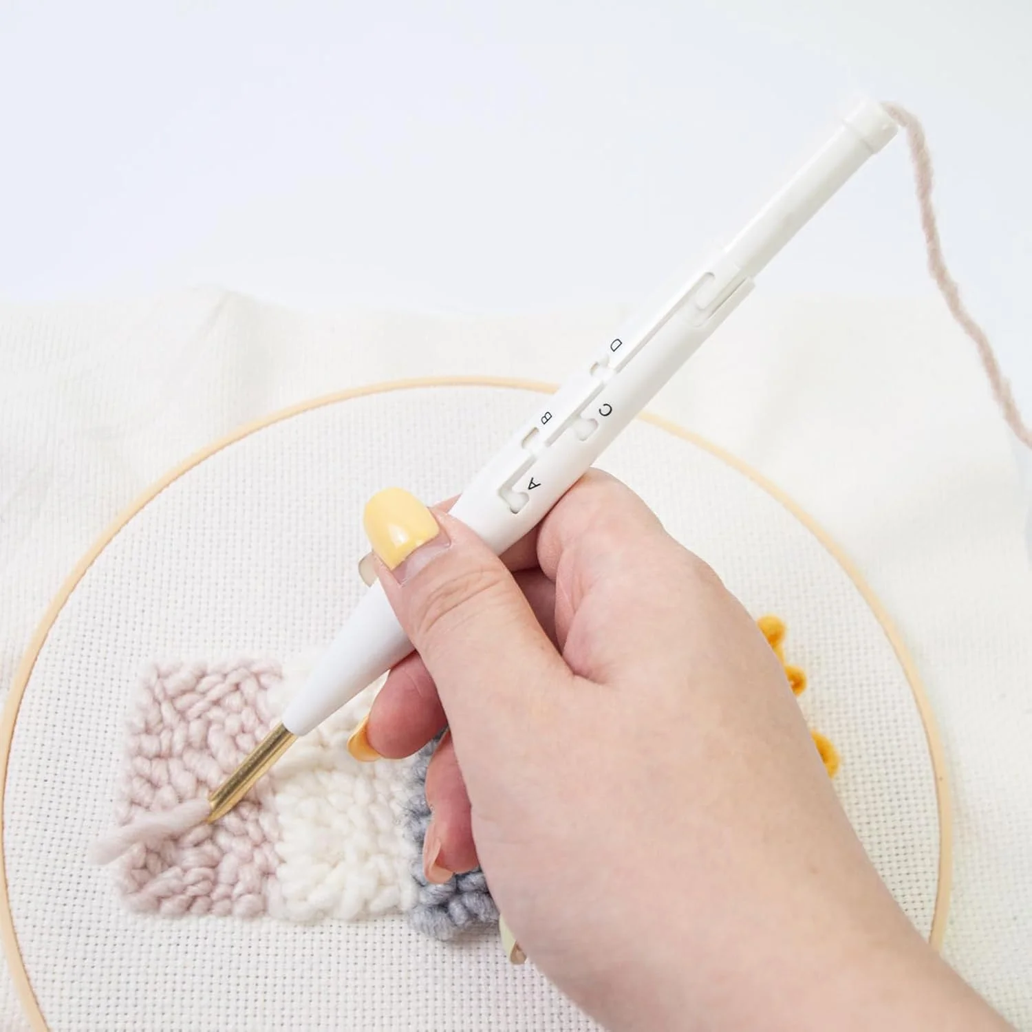 کیت سوزن پانچ گلدوزی، سوزن نخ‌کننده قابل تنظیم - لوازم جانبی دوخت دستی برای صنایع دستی هنری، جوراب، لباس، بالش و فرش