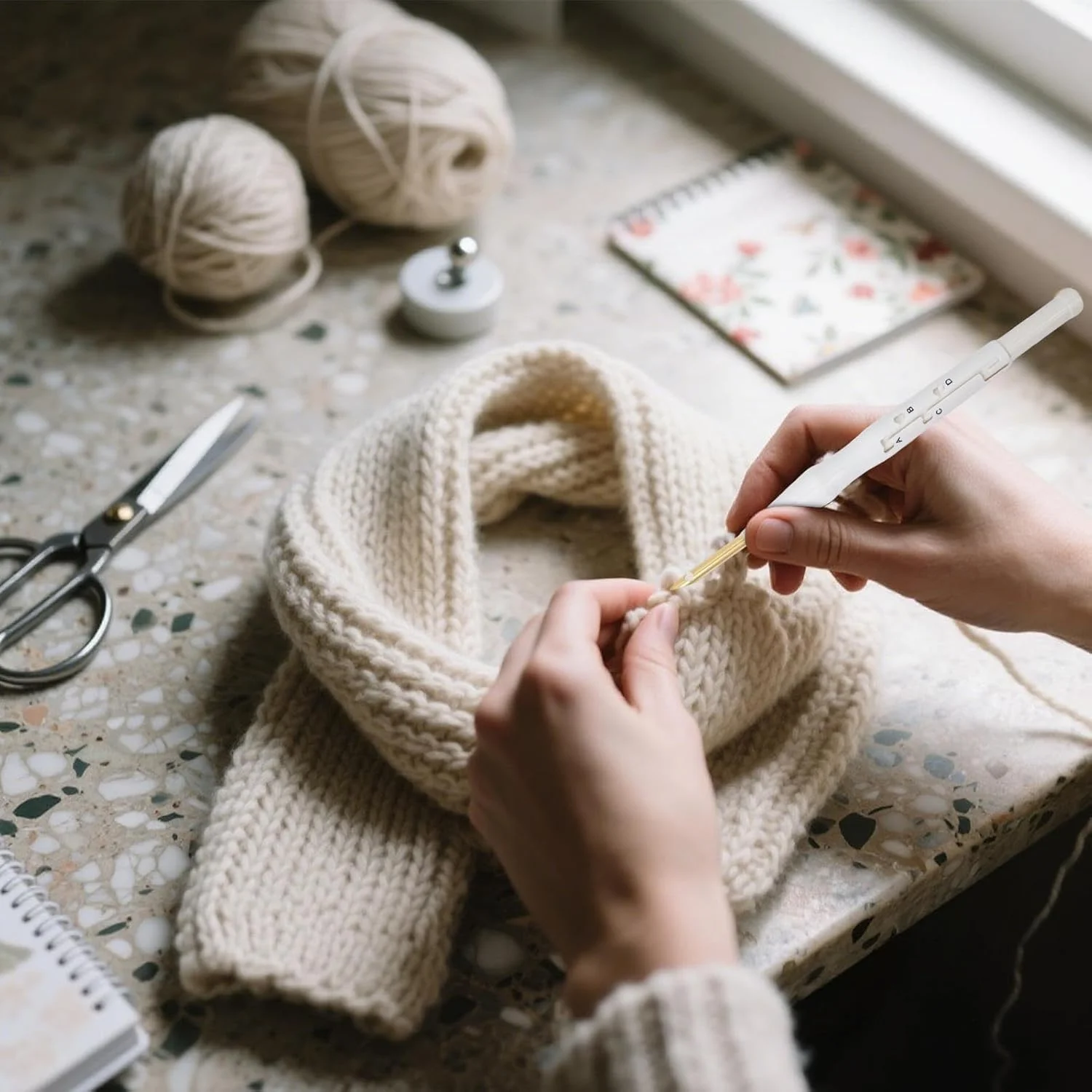 قلم سوزن پانچ گلدوزی - سوزن پانچ نخ دوزی قابل تنظیم | لوازم هنرهای دستی دوخت مبتدی برای تکه دوزی لباس جوراب بالش صنایع دستی خلاقانه قلم سوزن پانچ گلدوزی - سوزن پانچ نخ دوزی قابل تنظیم | لوازم هنرهای دستی دوخت مبتدی برای تکه دوزی لباس جوراب بالش صنایع دستی خلاقانه