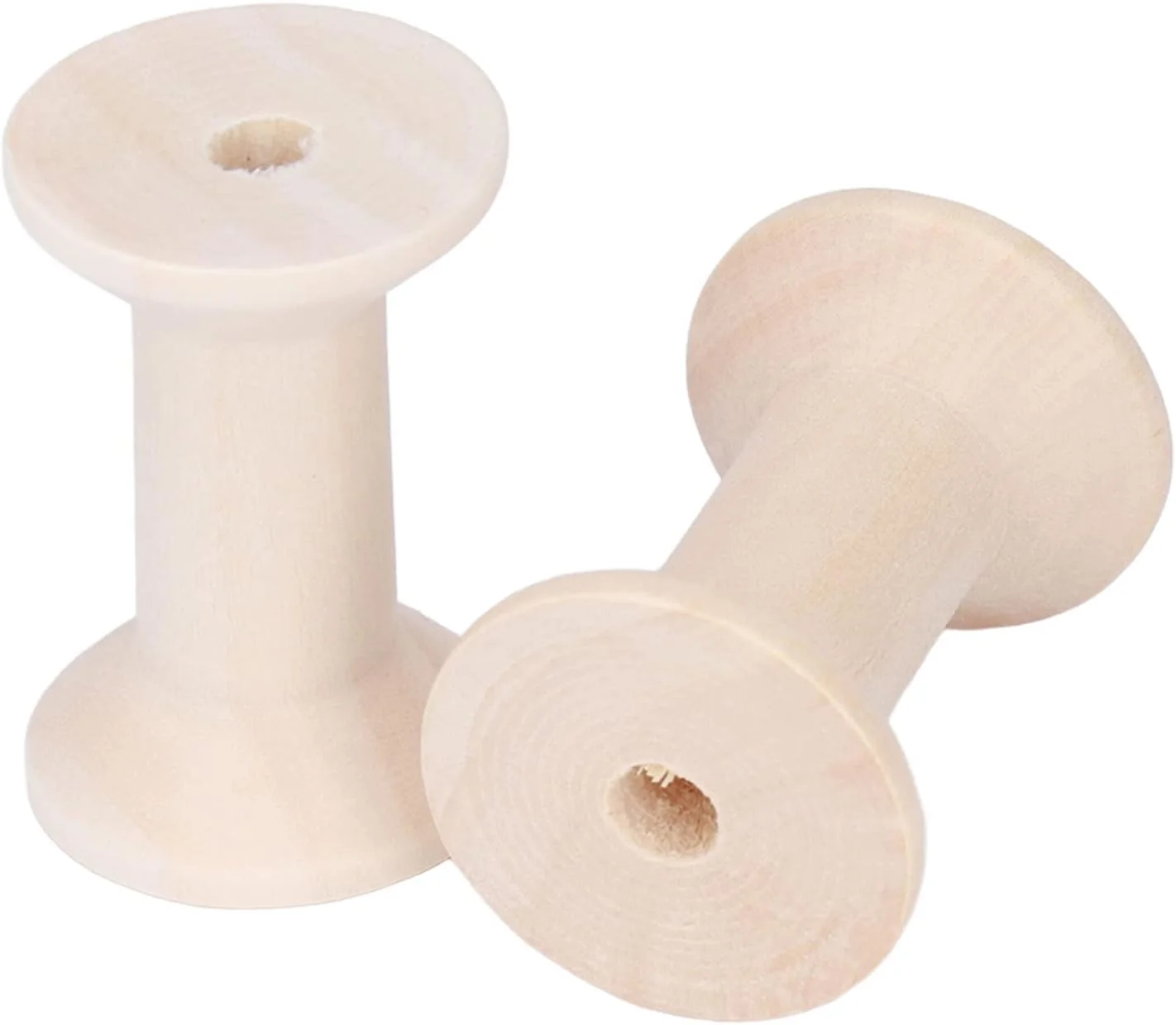 Marhynchus بسته 20 عددی ماسوره چوبی، قرقره سیم، قرقره نخ با سطح صاف و صیقلی، نگهدارنده نخ، پرداخت نشده برای دکور صنایع دستی DIY Marhynchus بسته 20 عددی ماسوره چوبی، قرقره سیم، قرقره نخ با سطح صاف و صیقلی، نگهدارنده نخ، پرداخت نشده برای دکور صنایع دستی DIY