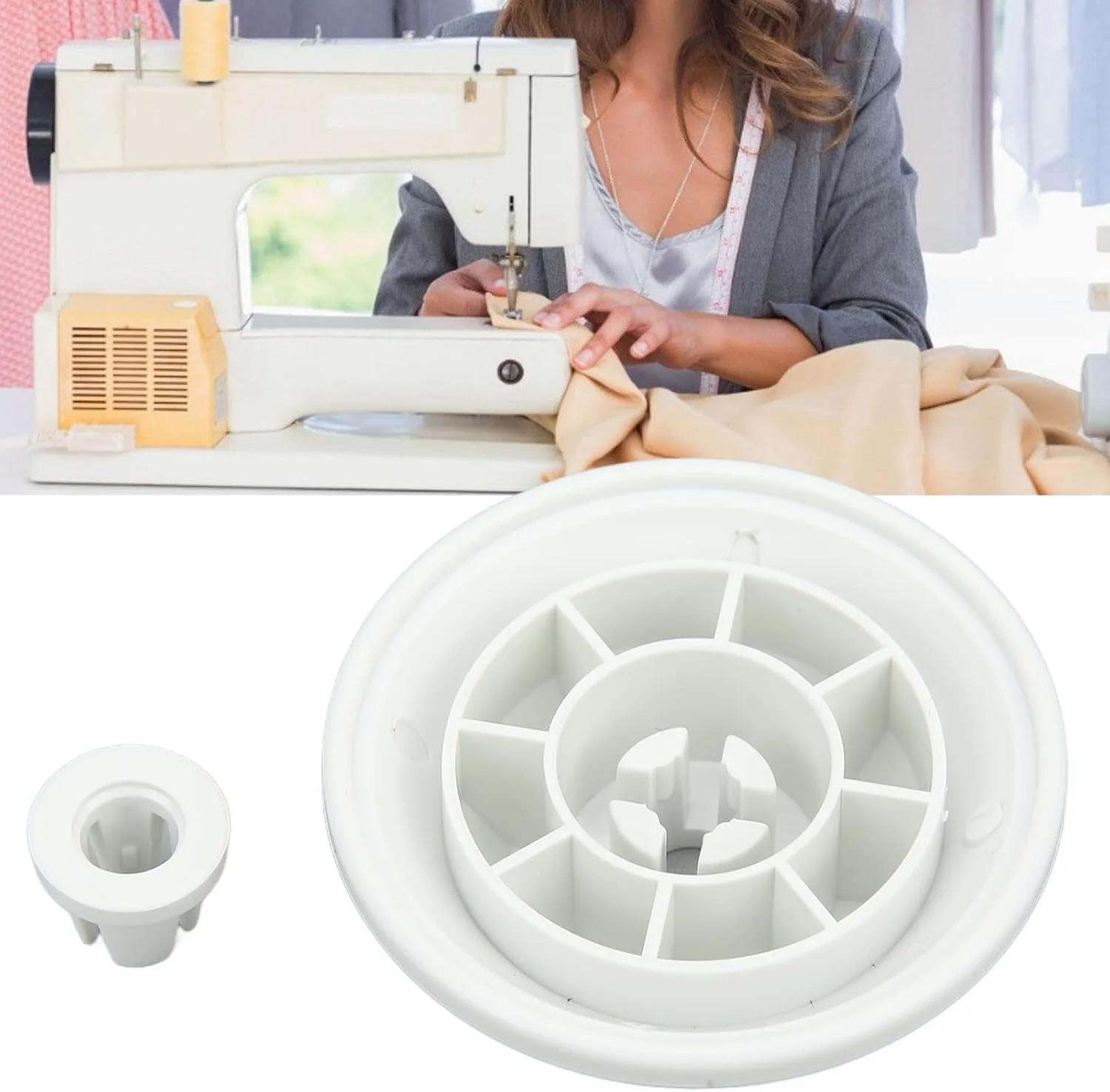 نگهدارنده قرقره Tnfeeon، درپوش قرقره نخ، پوشش چرخ نخ کاربردی برای Singer