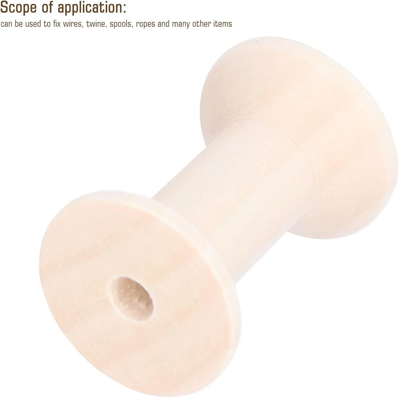 Marhynchus بسته 20 عددی ماسوره چوبی، قرقره سیم، قرقره نخ با سطح صاف و صیقلی، نگهدارنده نخ، پرداخت نشده برای دکور صنایع دستی DIY