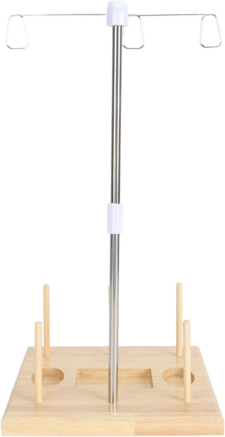 پایه نگهدارنده نخ با پایه چوبی، نخ کشی روان، استند سه مخروطی، سازگاری گسترده، سبک و راحت، برای ماشین های گلدوزی و خیاطی خانگی (مدل D) پایه نگهدارنده نخ با پایه چوبی، نخ کشی روان، استند سه مخروطی، سازگاری گسترده، سبک و راحت، برای ماشین های گلدوزی و خیاطی خانگی (مدل D)