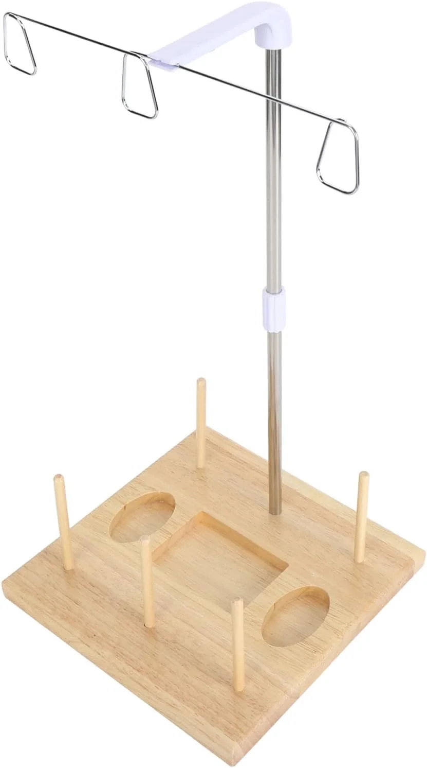 پایه نگهدارنده نخ با پایه چوبی، نخ کشی روان، استند سه مخروطی، سازگاری گسترده، سبک و راحت، برای ماشین های گلدوزی و خیاطی خانگی (مدل D) پایه نگهدارنده نخ با پایه چوبی، نخ کشی روان، استند سه مخروطی، سازگاری گسترده، سبک و راحت، برای ماشین های گلدوزی و خیاطی خانگی (مدل D)