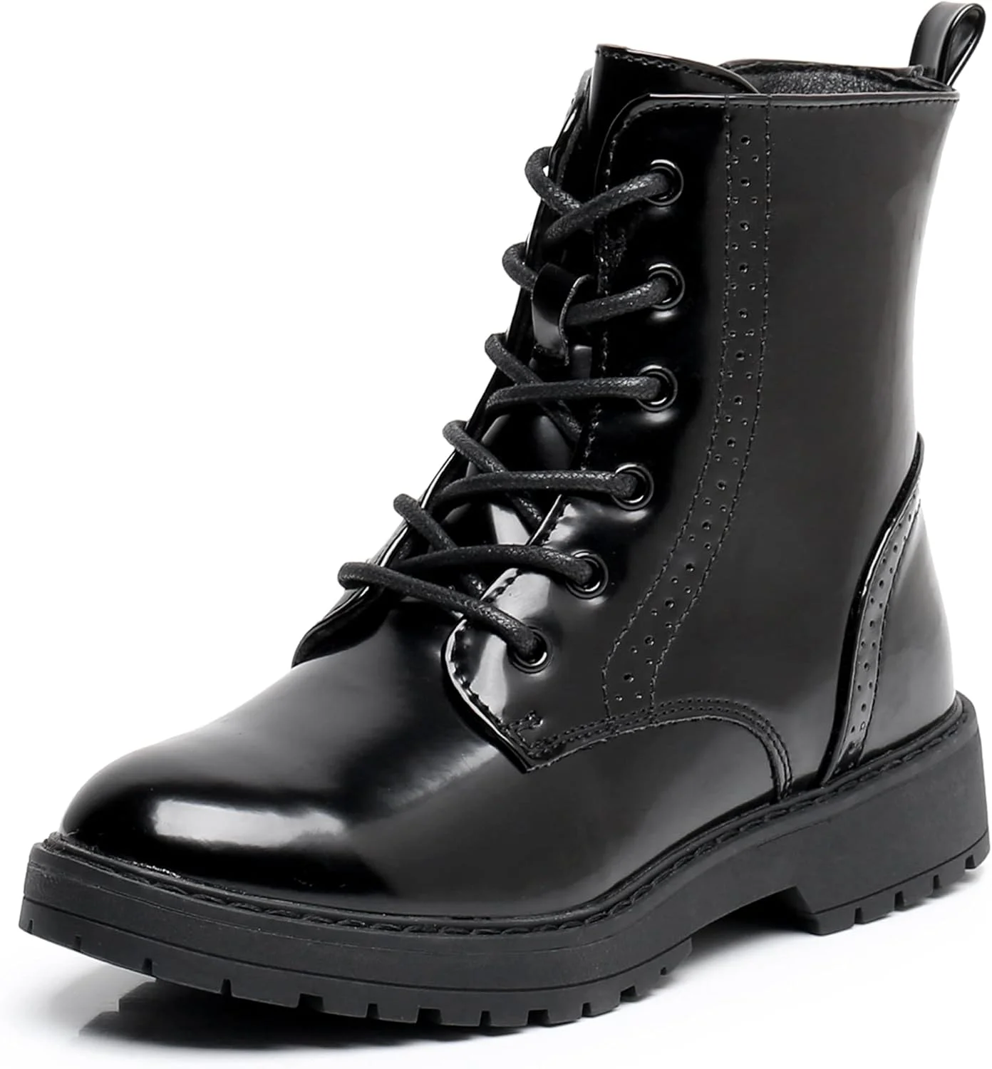 نیم‌بوت دخترانه Apakowa مدل Lace up رنگ مشکی