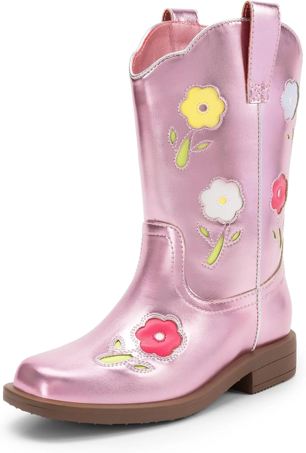 چکمه دخترانه DREAM PAIRS مدل Cowgirl طرح گل