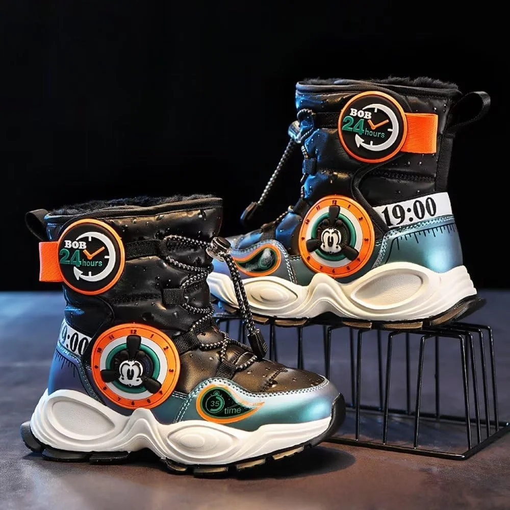 کفش برفی بچگانه FEIFEISISTER، چکمه، دخترانه، پسرانه، چکمه باران، محافظت در برابر سرما، چکمه زمستانی رسمی، کفش نخی، پسرانه، دخترانه، چکمه زمستانی، بازی در برف، ضد آب، ضد لغزش، سبک وزن