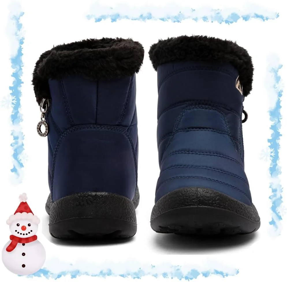 کفش های برفی کودکان GOGOUP، ضد آب، چکمه های زمستانی گرم و مناسب برای دختران و پسران، کفش های زمستانی ضد لغزش مناسب فضای باز