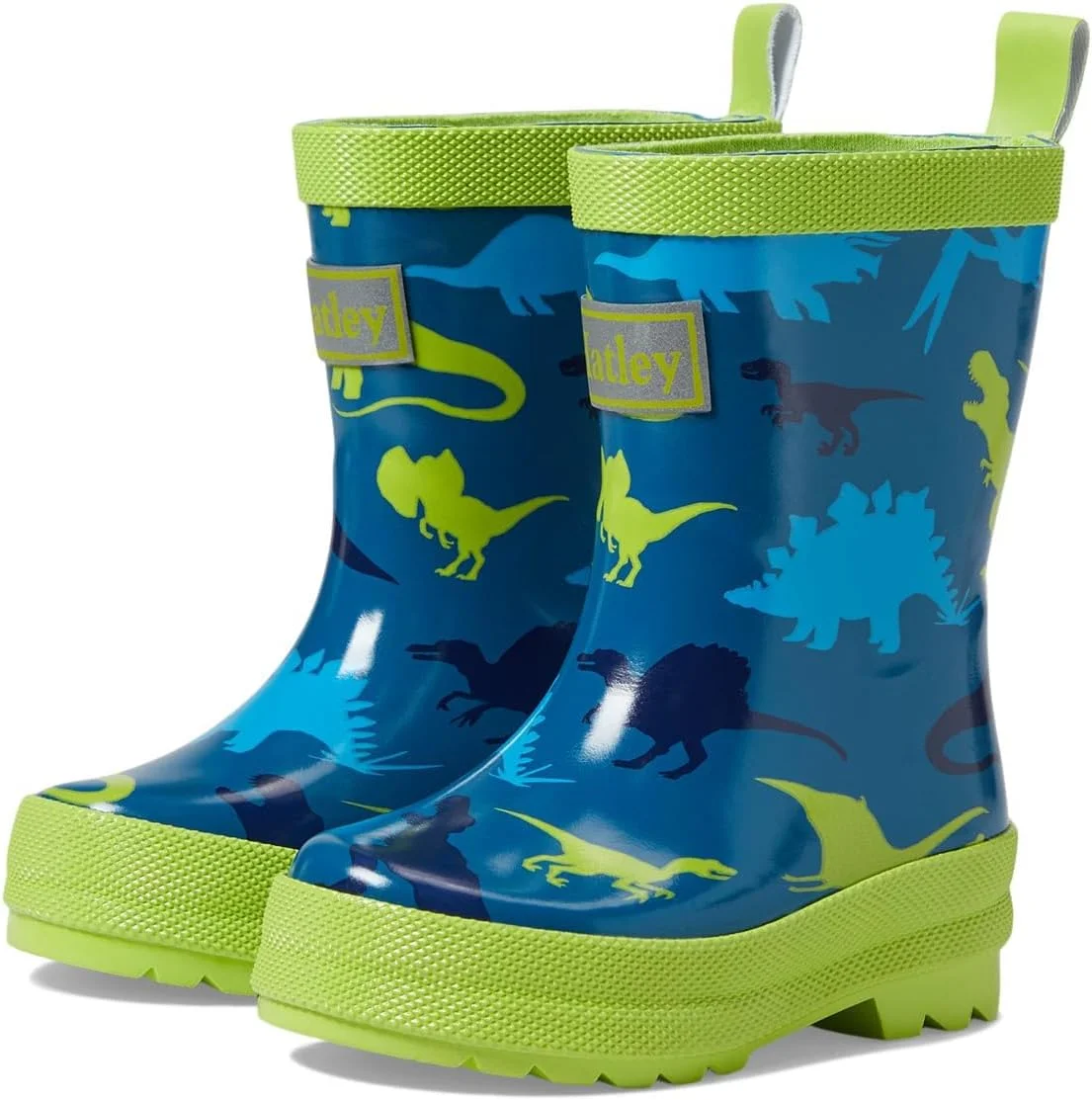 چکمه باران براق طرح دایناسور واقعی پسرانه هتلی (مناسب کودکان نوپا/کودکان کوچک/کودکان بزرگ)