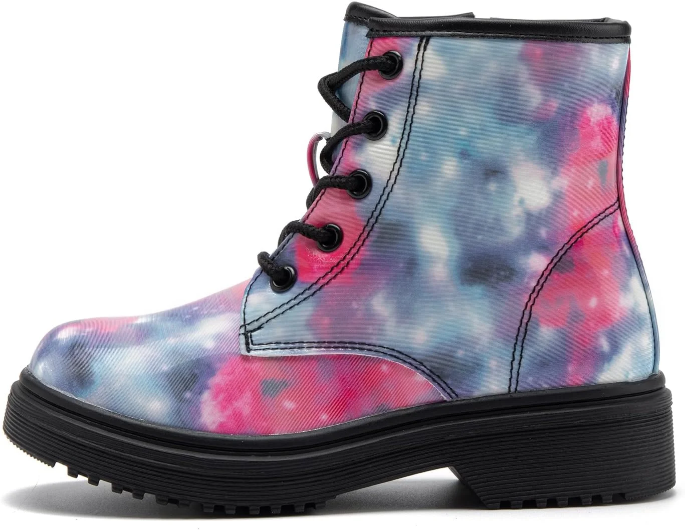 بوت دخترانه HIKLDK، بوت جنگی اکلیلی، ضد آب زمستانی، زیپ کناری، کفش پیاده روی بند دار برای کودکان نوپا