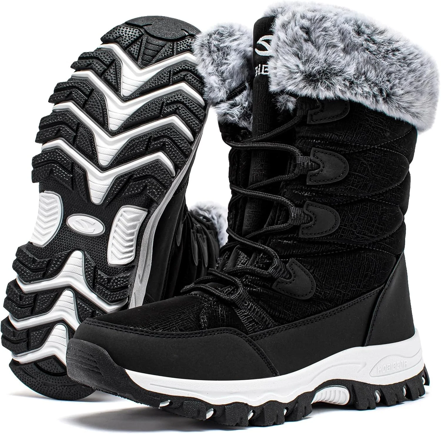 کفش زمستانی کودکان HOBIBEAR ضد آب و گرم با آستر خز مصنوعی مناسب فضای باز