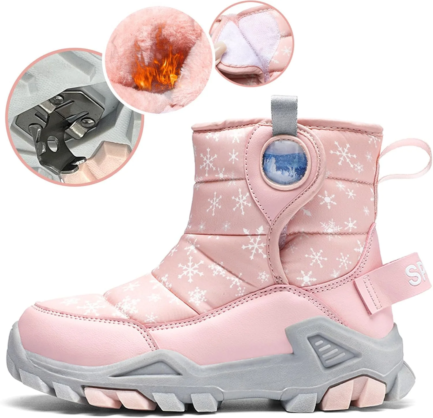 بوت زمستانی ضد لغزش بچگانه HSNA، آستر گرم، سایز 29-39