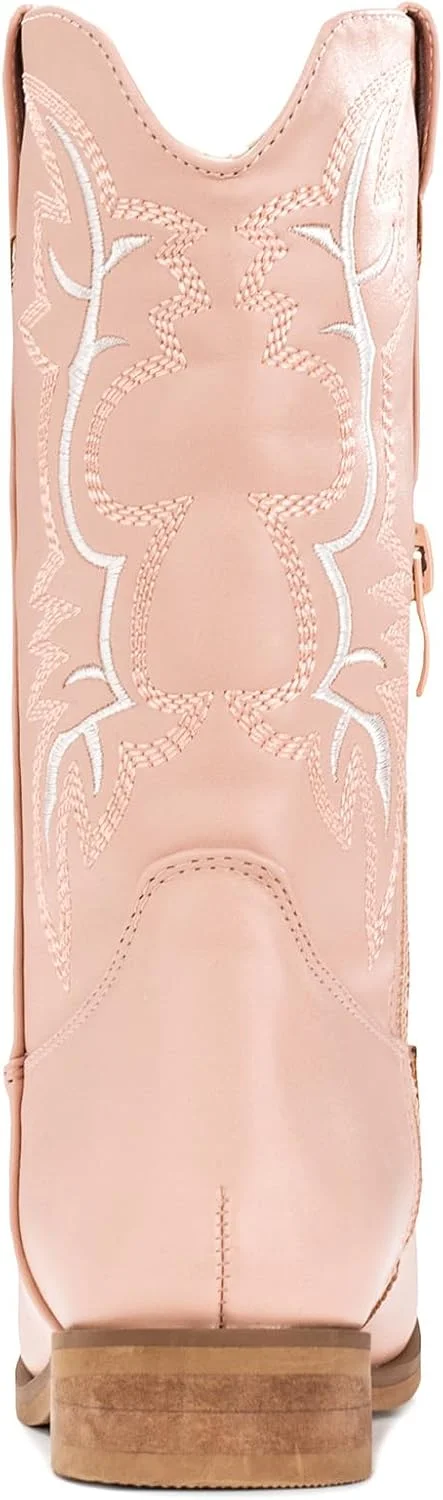 کفش های کابویی دخترانه IUV، چکمه های وسترن فشن ساق متوسط مناسب کودکان