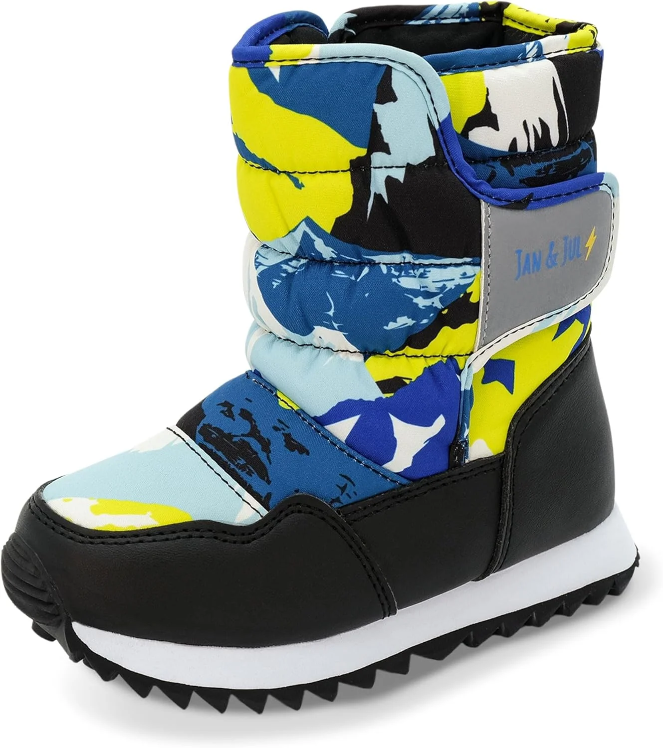 کفش زمستانی بلند ضدآب پسرانه JAN & JUL (Neon Peaks, سایز 11.5)