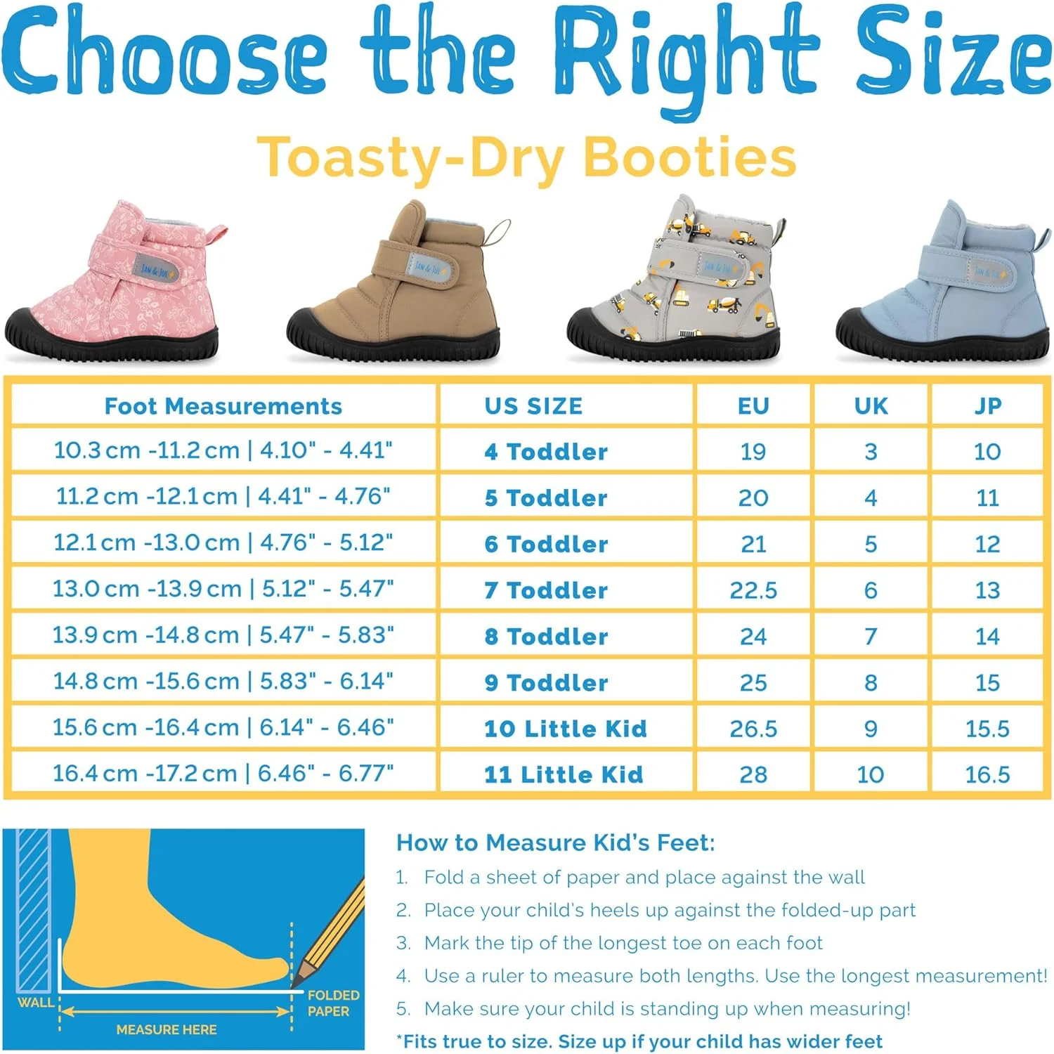 بوت های زمستانی ضد آب و مقاوم در برابر آب JAN & JUL Toasty-Dry برای کودکان نوپا