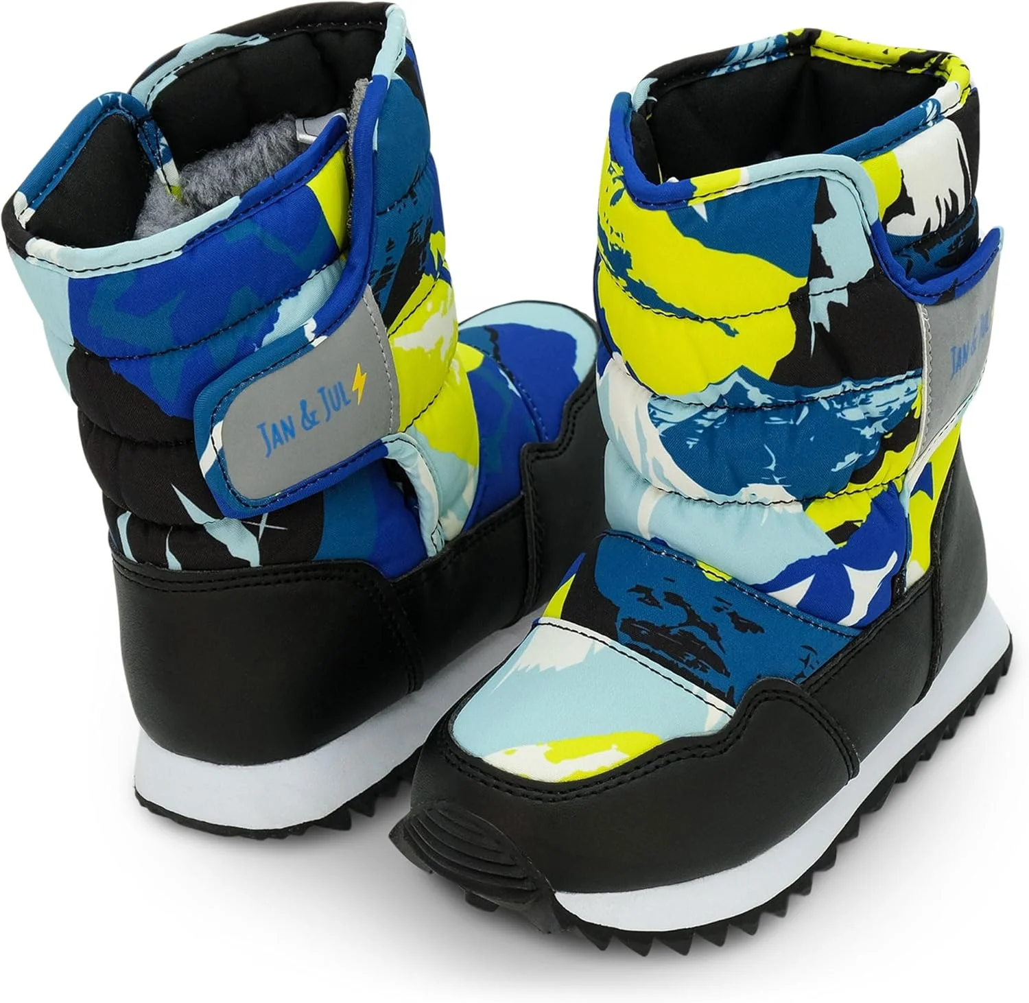 کفش زمستانی بلند ضدآب پسرانه JAN & JUL (Neon Peaks, سایز 11.5)