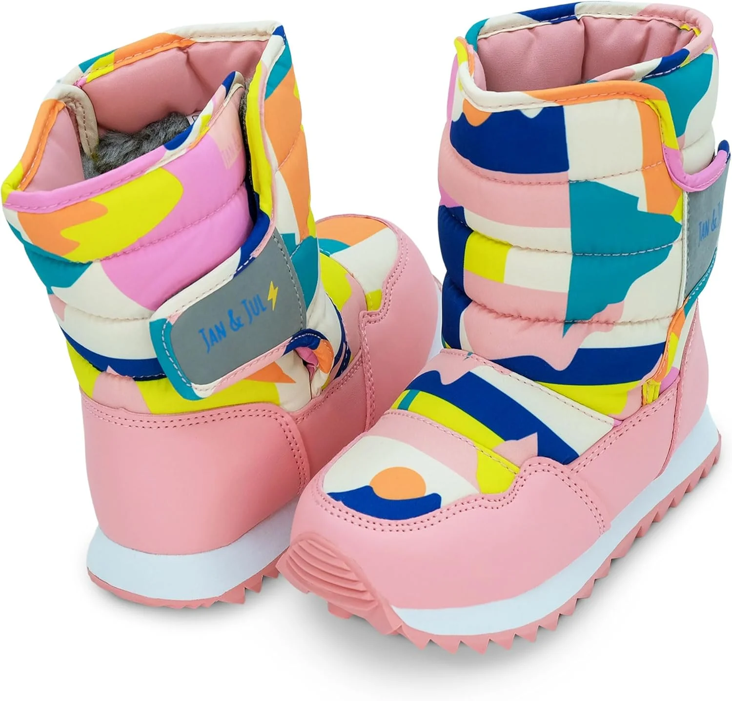 بوت های پفی زمستانی بلند و راحت دخترانه جان اند جول مناسب هوای سرد و آفتابی زمستان