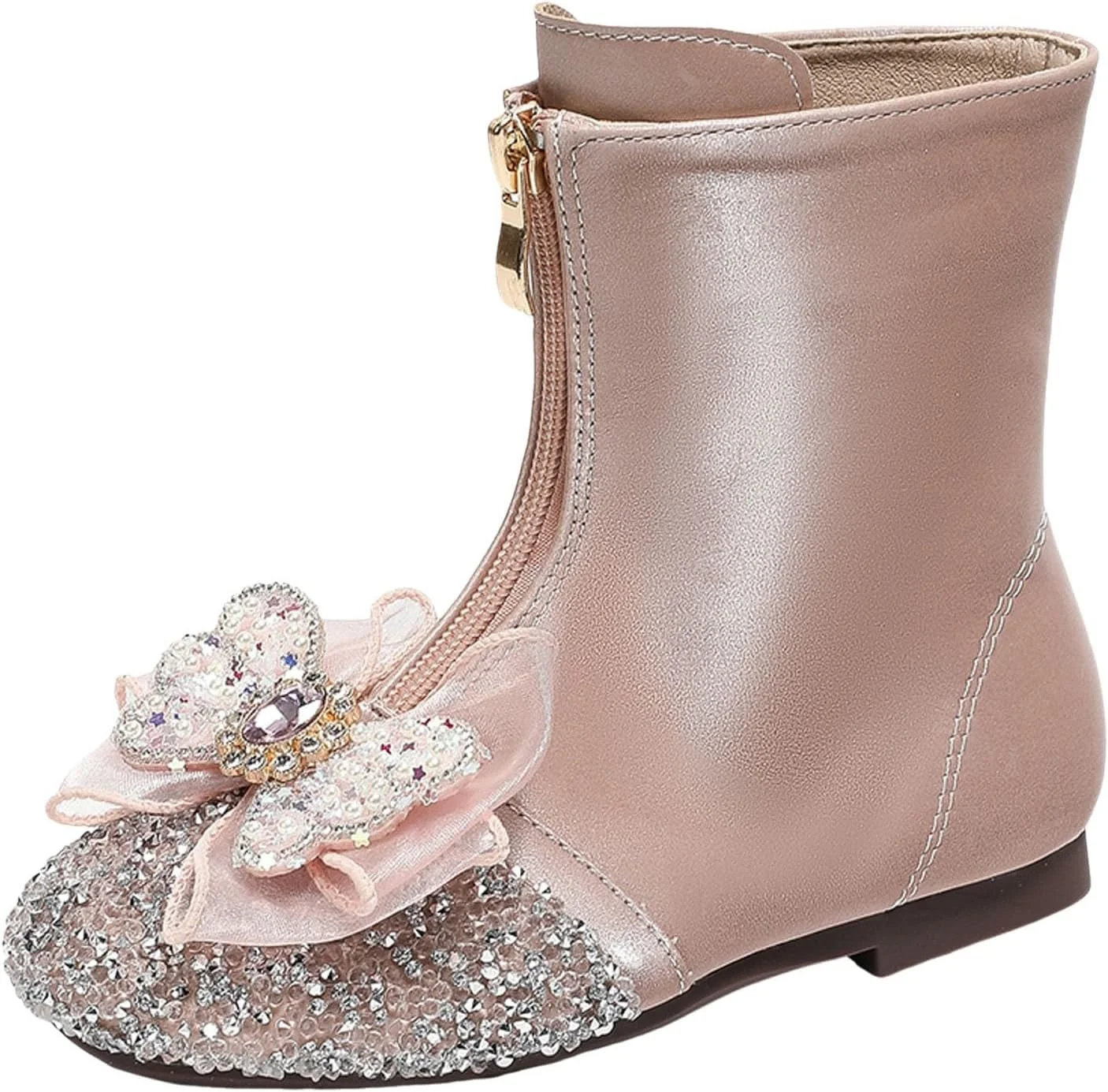 بوت های کوتاه مد روز دخترانه JEUROT، بوت های کوتاه و راحت با زیپ (کودک نوپا/کودک کوچک/کودک بزرگ)