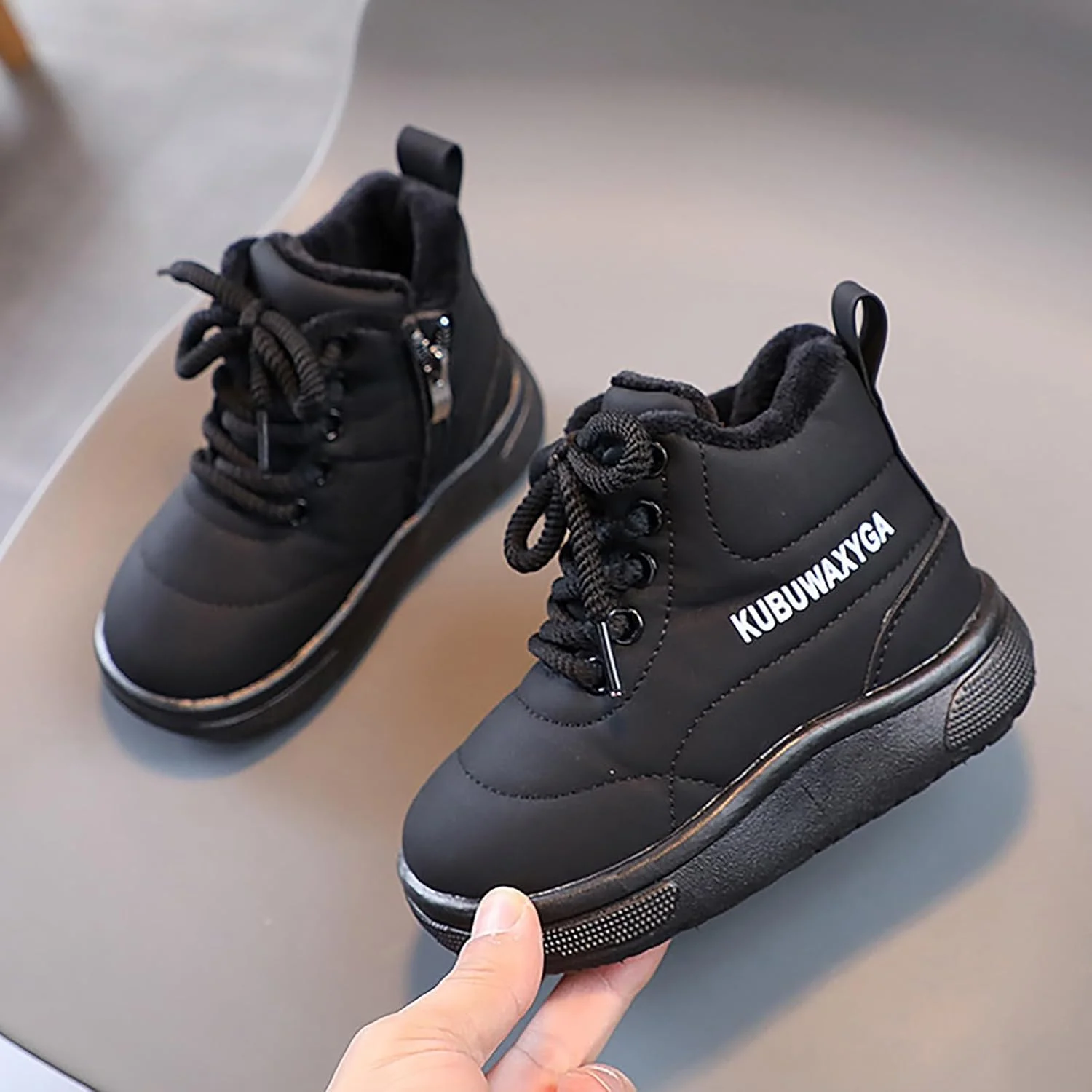 نیم بوت پسرانه، بوت های ساق کوتاه رزمی دخترانه، بوت کار کوتاه بند دار با آستر خز مصنوعی، بوت های زمستانی گرم، کفش کتانی ساق بلند، مشکی، سایز 12 کودک نیم بوت پسرانه، بوت های ساق کوتاه رزمی دخترانه، بوت کار کوتاه بند دار با آستر خز مصنوعی، بوت های زمستانی گرم، کفش کتانی ساق بلند، مشکی، سایز 12 کودک