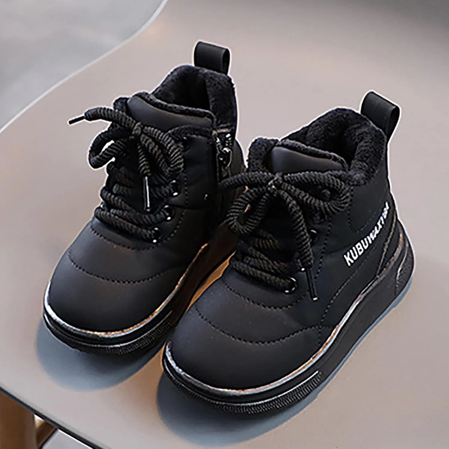 نیم بوت پسرانه، بوت های ساق کوتاه رزمی دخترانه، بوت کار کوتاه بند دار با آستر خز مصنوعی، بوت های زمستانی گرم، کفش کتانی ساق بلند، مشکی، سایز 12 کودک نیم بوت پسرانه، بوت های ساق کوتاه رزمی دخترانه، بوت کار کوتاه بند دار با آستر خز مصنوعی، بوت های زمستانی گرم، کفش کتانی ساق بلند، مشکی، سایز 12 کودک