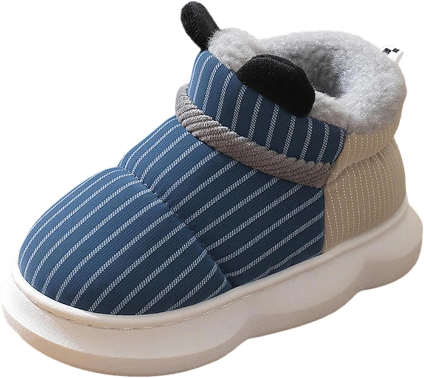 نیم بوت ساق دار بچگانه یونیسکس JEUROT، کفش های گرم زمستانی خزدار و راحتی مناسب خانه