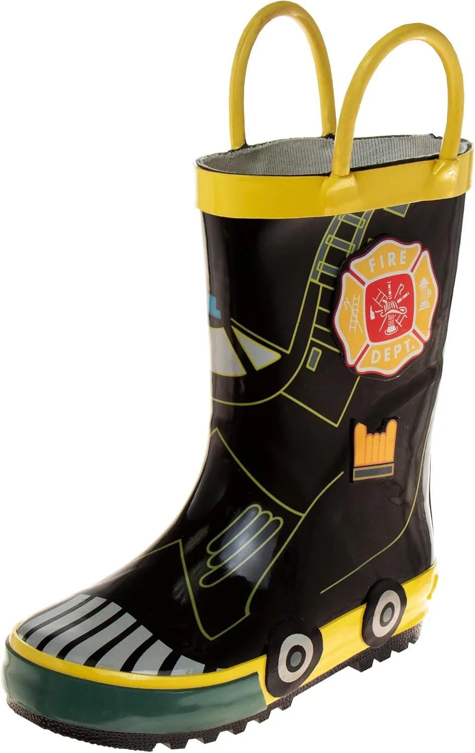 چکمه بارانی پسرانه جوزف آلن با حلقه های کششی و زیره لاستیکی