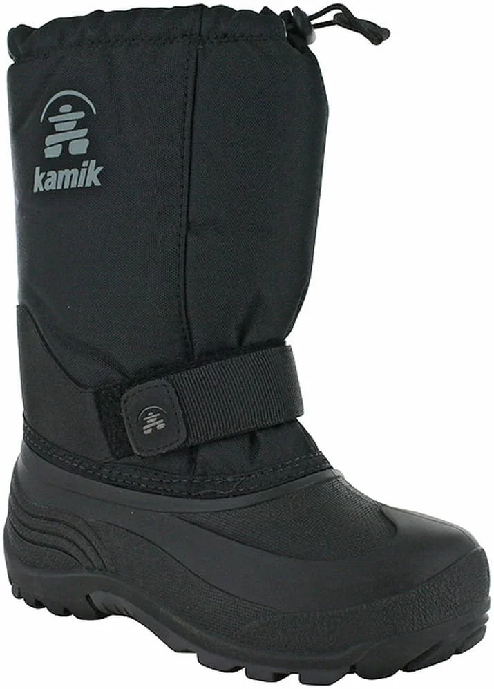 بوت زمستانی ضدآب Kamik Rocket (مناسب کودکان نوپا/کودکان کوچک/کودکان بزرگ)، مشکی، سایز 12 M US کودکان کوچک