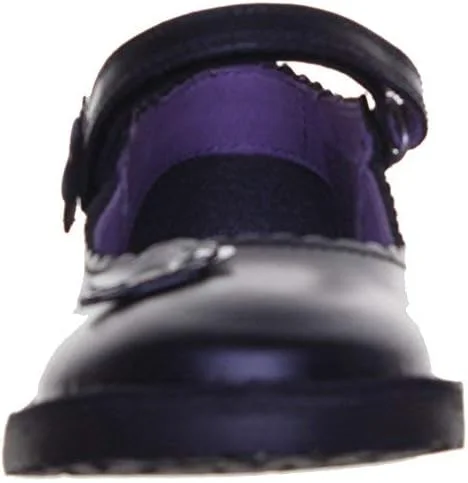 کفش چرم مات بچه گانه کیکرز مدل Adlar Bar (سایز UK 8 - EU 25، مشکی)