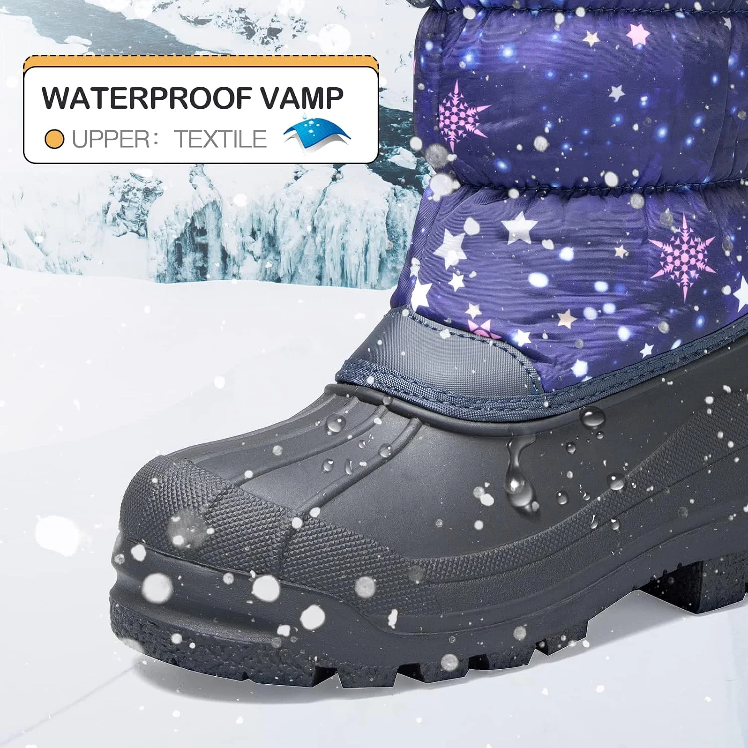 بوت های برفی بچه گانه K KomForme برای پسران و دختران، بوت های زمستانی ضد آب با آستر خزدار (مناسب کودکان نوپا/کودکان کوچک/کودکان بزرگ) بوت های برفی بچه گانه K KomForme برای پسران و دختران، بوت های زمستانی ضد آب با آستر خزدار (مناسب کودکان نوپا/کودکان کوچک/کودکان بزرگ)