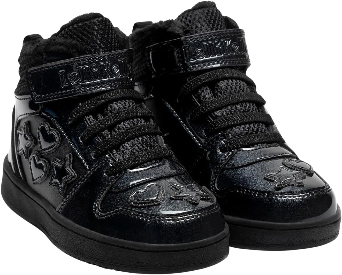 بوت های ساق دار دخترانه للی کلی روبی مشکی ورنی ضد آب مدل LK8408 NE03