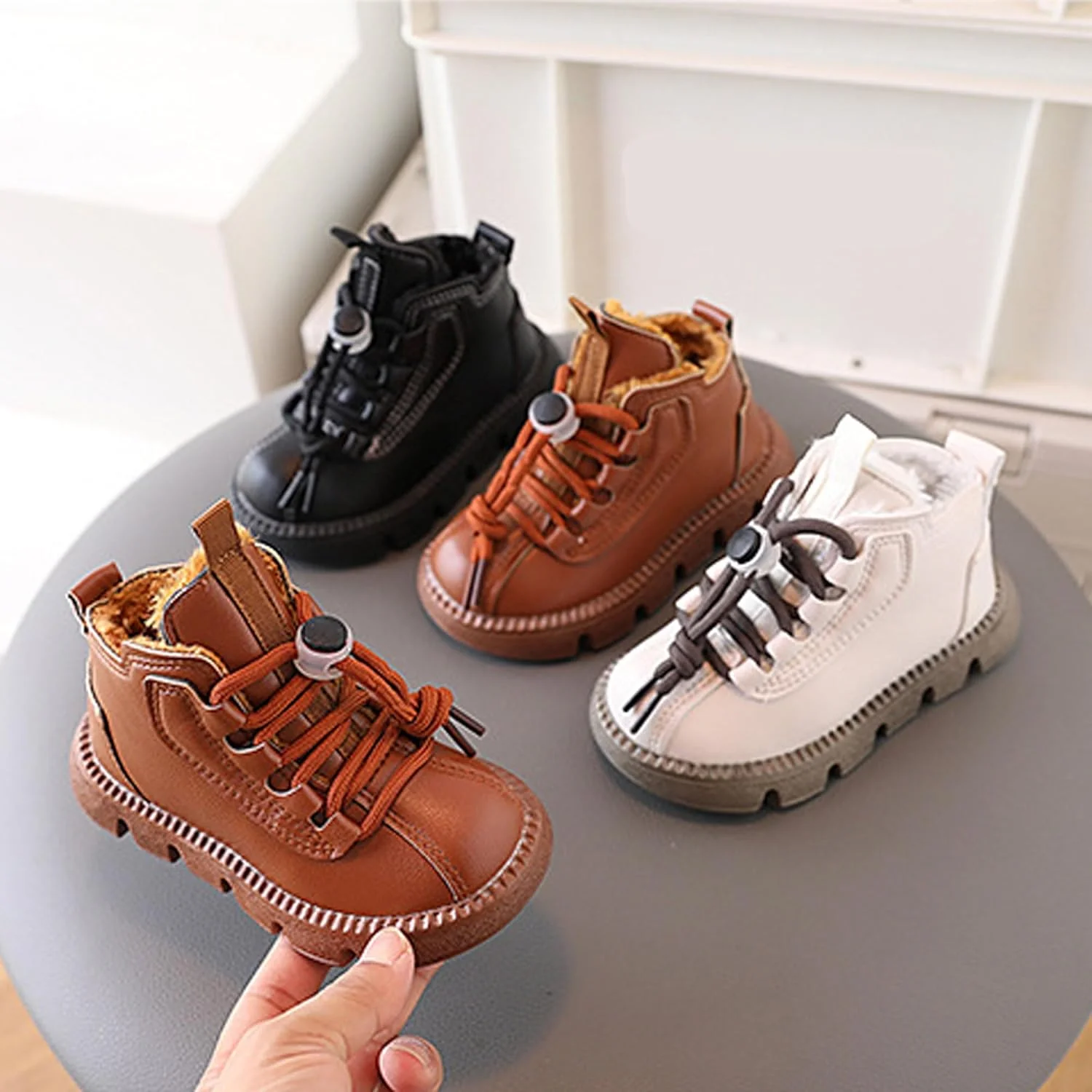 کفش تخت Letuwj، کفش های کودکان، بوت های کوتاه، کفش دخترانه