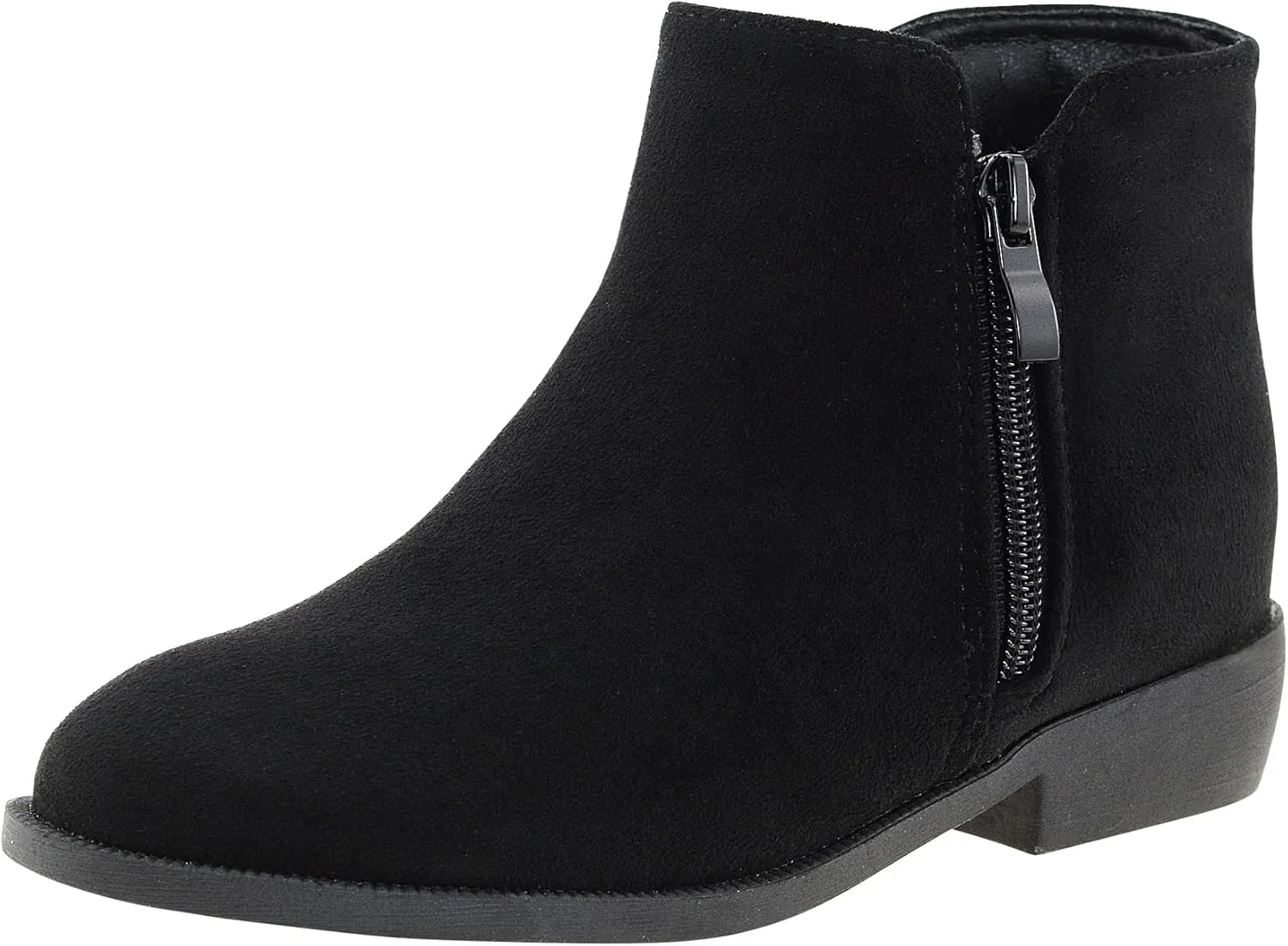 بوت های ساق کوتاه دخترانه LseLom پاشنه کوتاه زیپ دار مناسب پاییز و زمستان، کفش های بیرونی برای کودکان کوچک و بزرگ