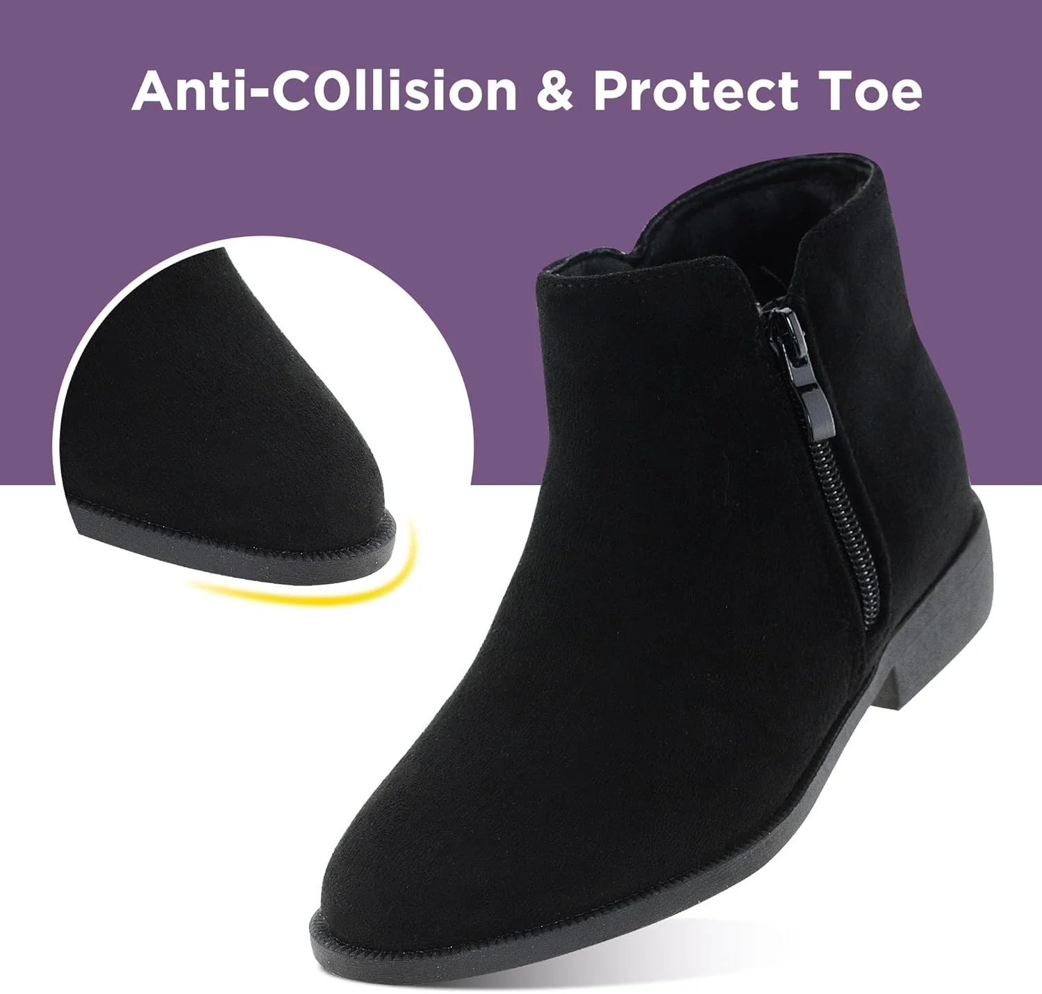 بوت های ساق کوتاه دخترانه LseLom پاشنه کوتاه زیپ دار مناسب پاییز و زمستان، کفش های بیرونی برای کودکان کوچک و بزرگ