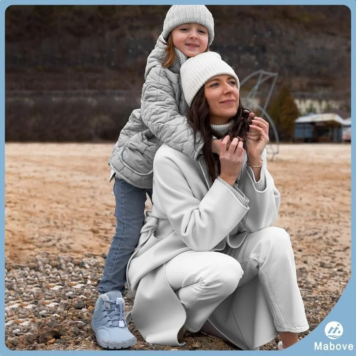 کفش های زمستانی کودکانه Mabove، مناسب برای پسران و دختران، گرم، سبک وزن و ضد لغزش، سایز 26-36