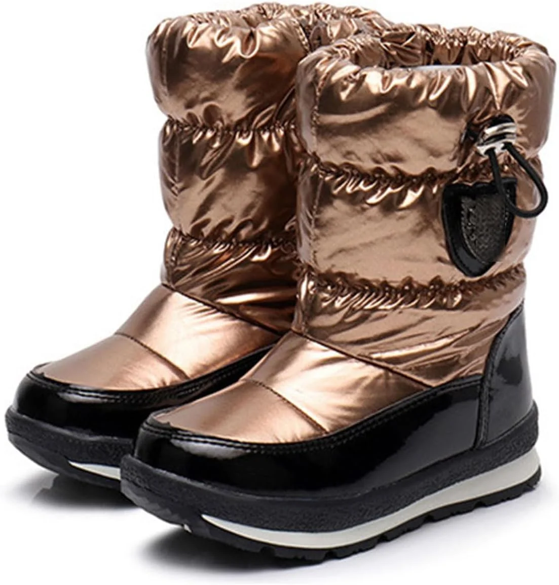 کفش های برفی بچگانه، کفش های گرم پنبه ای زمستانی دخترانه و پسرانه با خز ضخیم، زیپ جانبی، ساق بلند، ضد آب، ضد لغزش، مناسب پیاده روی در فضای باز کفش های برفی بچگانه، کفش های گرم پنبه ای زمستانی دخترانه و پسرانه با خز ضخیم، زیپ جانبی، ساق بلند، ضد آب، ضد لغزش، مناسب پیاده روی در فضای باز