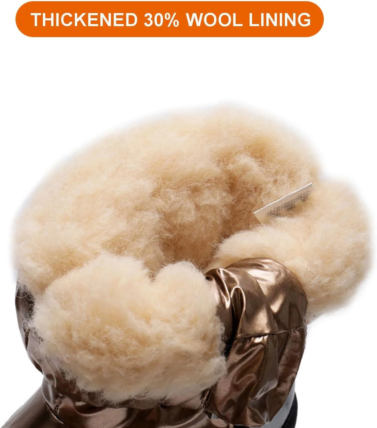 کفش های برفی بچگانه، کفش های گرم پنبه ای زمستانی دخترانه و پسرانه با خز ضخیم، زیپ جانبی، ساق بلند، ضد آب، ضد لغزش، مناسب پیاده روی در فضای باز