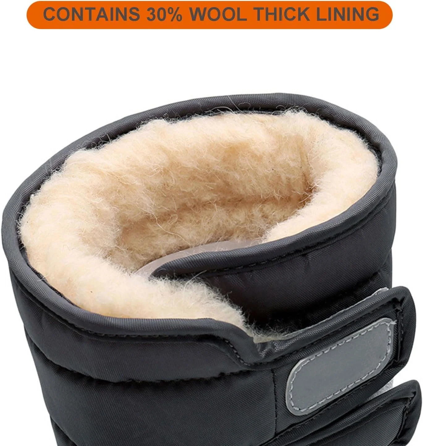 کفش های زمستانی گرم پنبه ای بچگانه، مناسب پسران و دختران، خز ضخیم، ساق بلند، ضد آب، ضد لغزش، مناسب پیاده روی در فضای باز