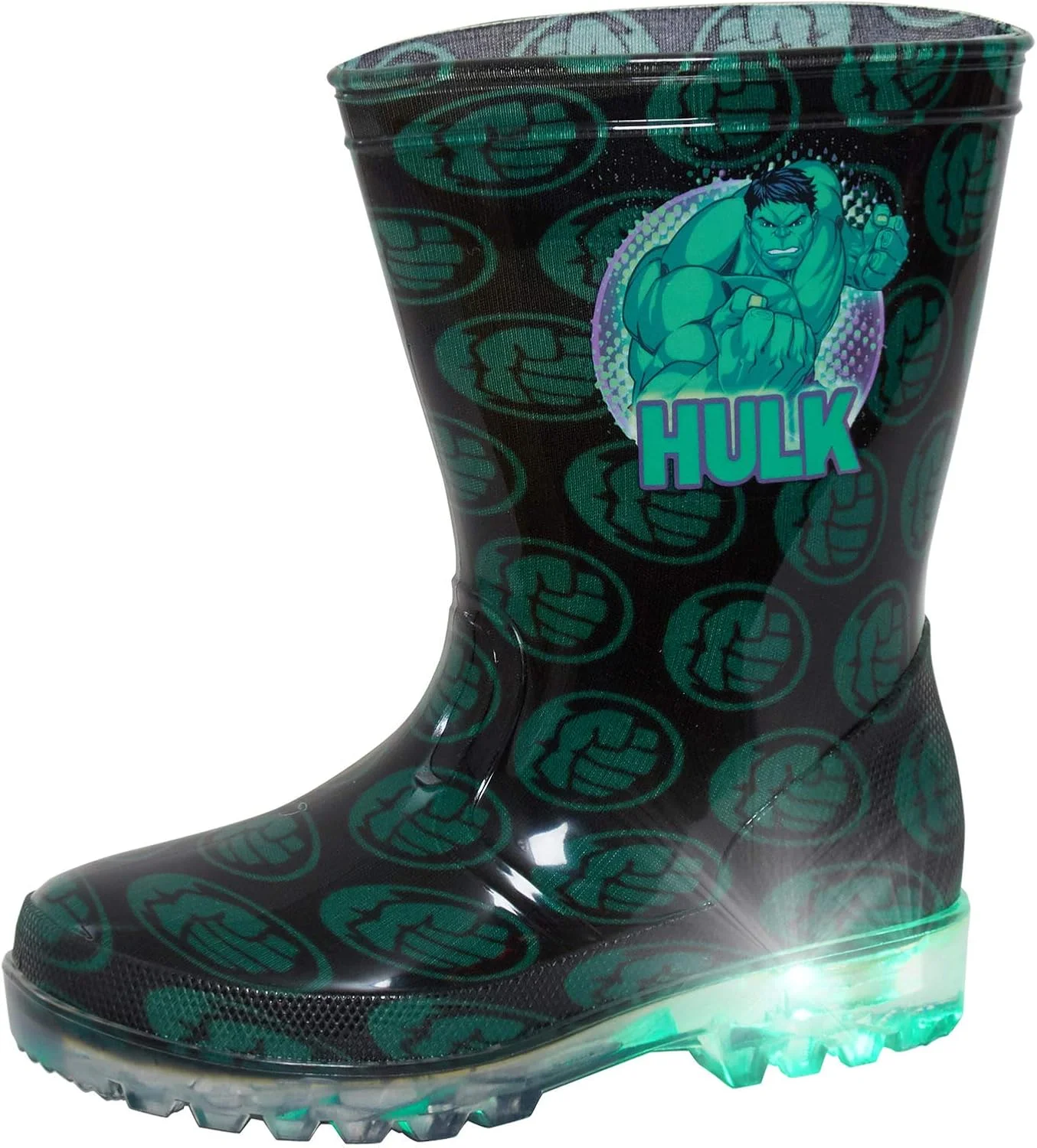 چکمه های ولینگتون درخشان هالک باورنکردنی مارول پسرانه برای زمستان و باران چکمه های ولینگتون درخشان هالک باورنکردنی مارول پسرانه برای زمستان و باران