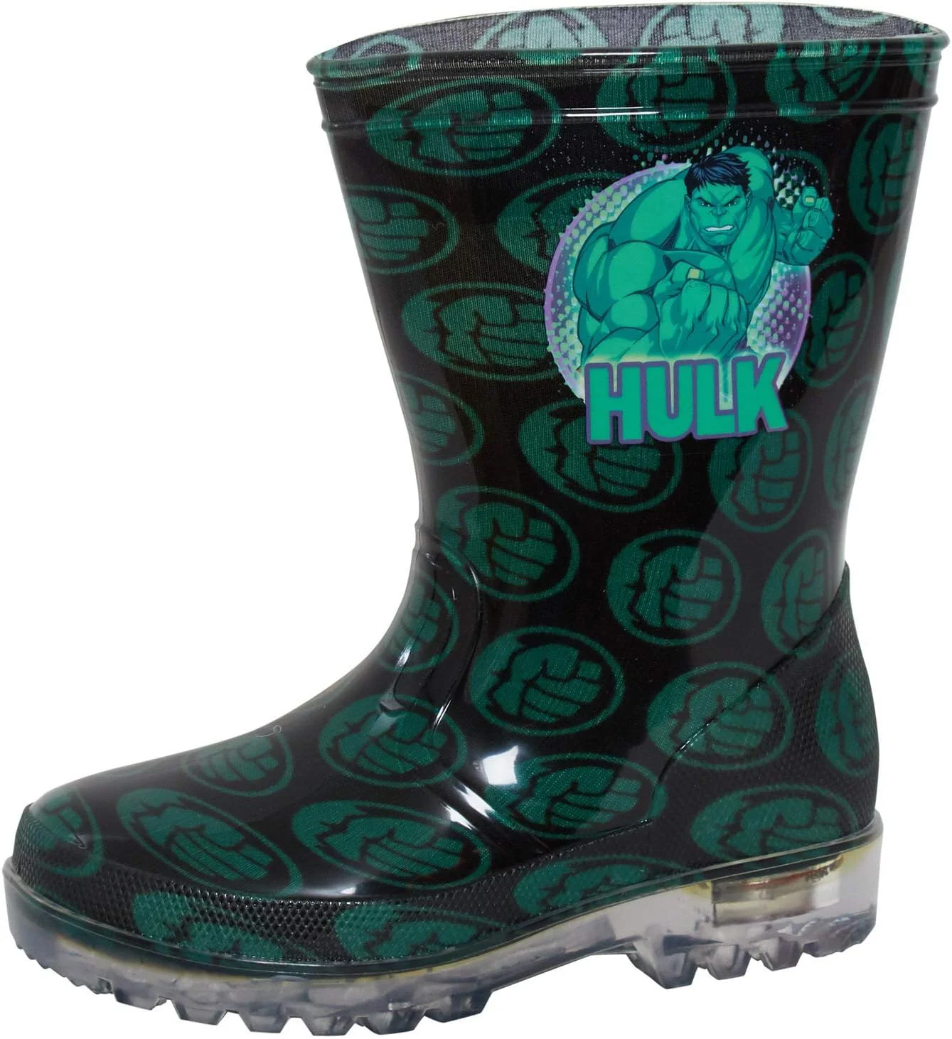 چکمه های ولینگتون درخشان هالک باورنکردنی مارول پسرانه برای زمستان و باران