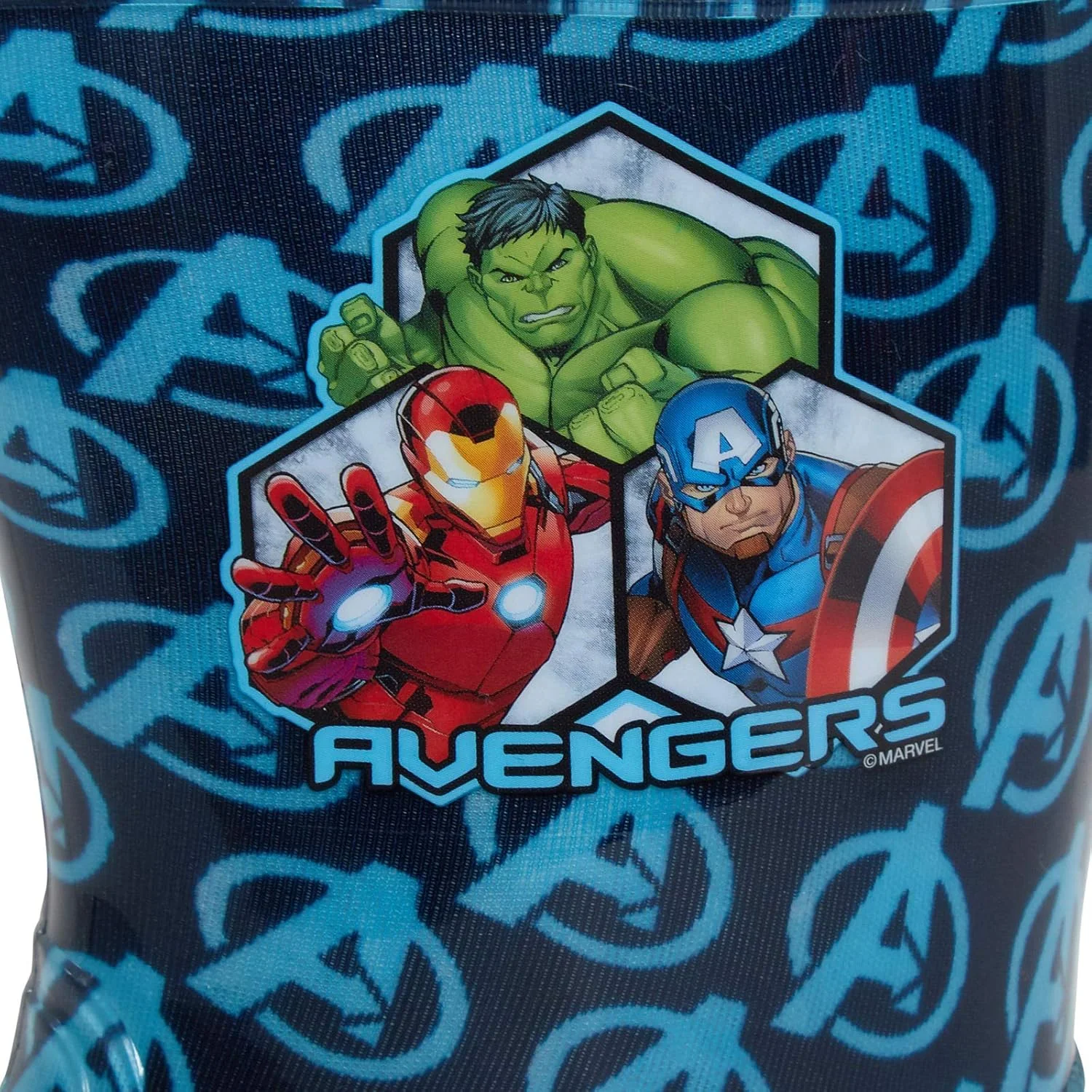 چکمه های ولینگتون چراغ دار پسرانه مارول اونجرز، چکمه های بچه گانه ابرقهرمانی مرد آهنی هالک کاپیتان آمریکا، کفش ولینگتون دخترانه، آبی، سایز 29 اروپا