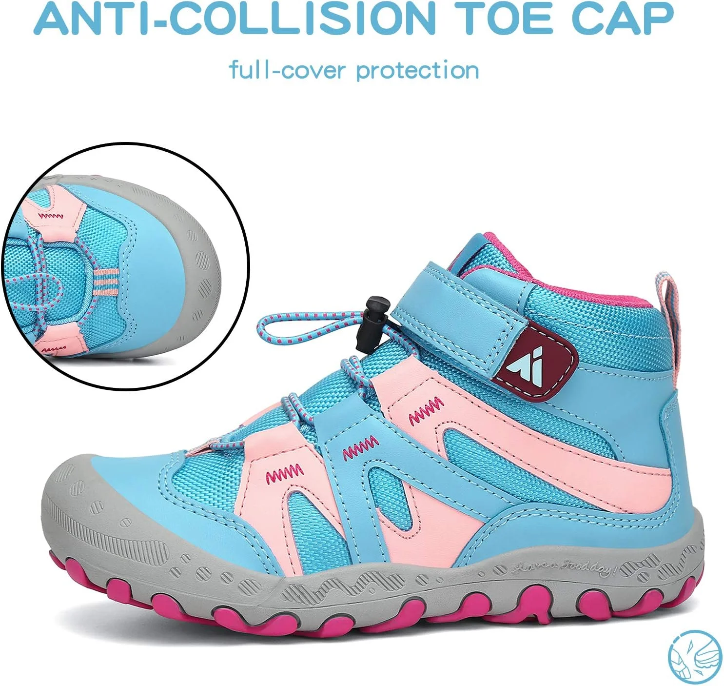 کفش های کوهنوردی ضد آب کودکان میشانشا، کفش های ورزشی مچ پا برای ماجراجویی در فضای باز، ضد لغزش و ضد ضربه برای پسران و دختران