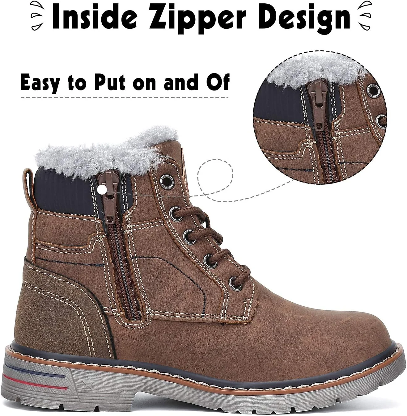 بوت های برفی بچگانه ضد آب و گرم مناسب پیاده روی پسرانه و دخترانه برای هوای سرد و زمستانی ضد لغزش (کودک نوپا/کودک کوچک/کودک بزرگ) بوت های برفی بچگانه ضد آب و گرم مناسب پیاده روی پسرانه و دخترانه برای هوای سرد و زمستانی ضد لغزش (کودک نوپا/کودک کوچک/کودک بزرگ)