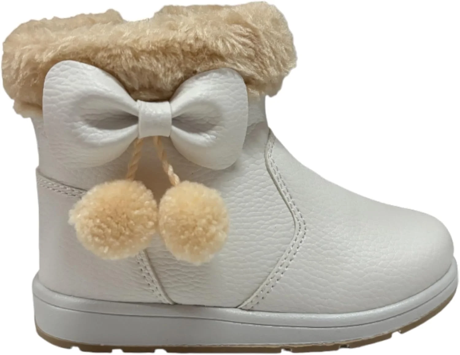 پوتین بچگانه دخترانه پونچیق مشکی خزدار حرارتی