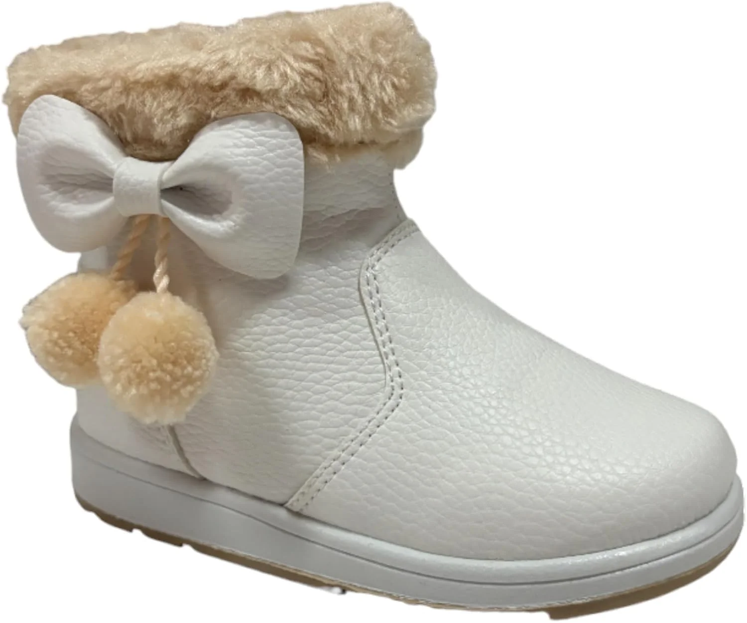 پوتین بچگانه دخترانه پونچیق مشکی خزدار حرارتی