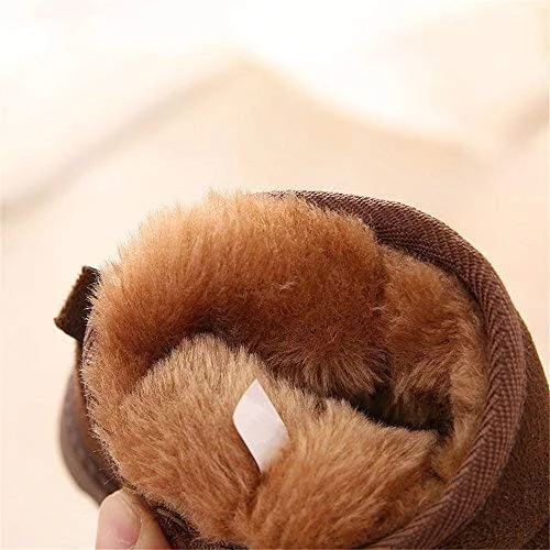 MK MATT KEELY بوت های زمستانی برای پسران و دختران، کفش های نرم و گرم نوزادی، بوت های برفی خاکی رنگ