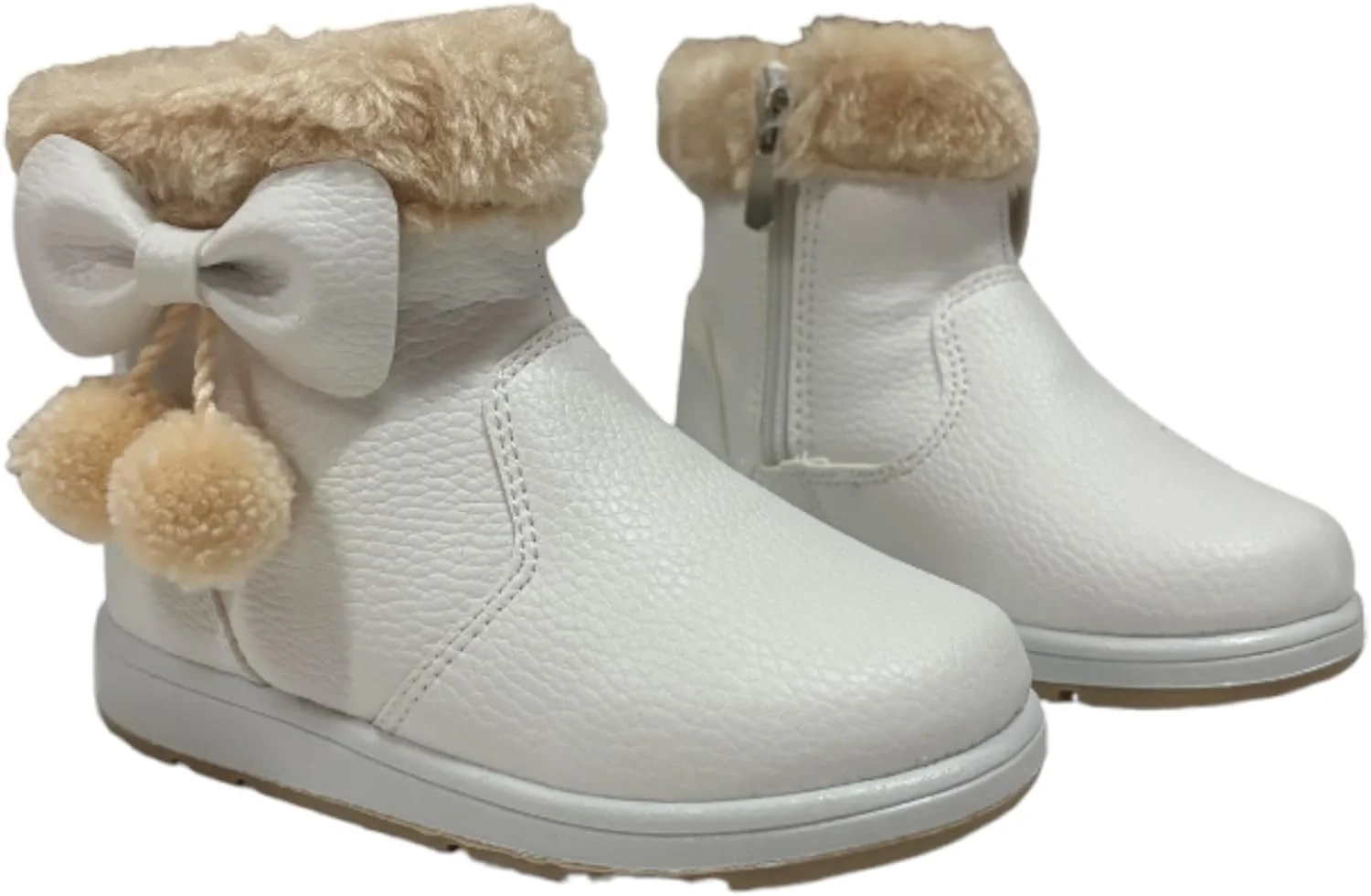 پوتین بچگانه دخترانه پونچیق مشکی خزدار حرارتی