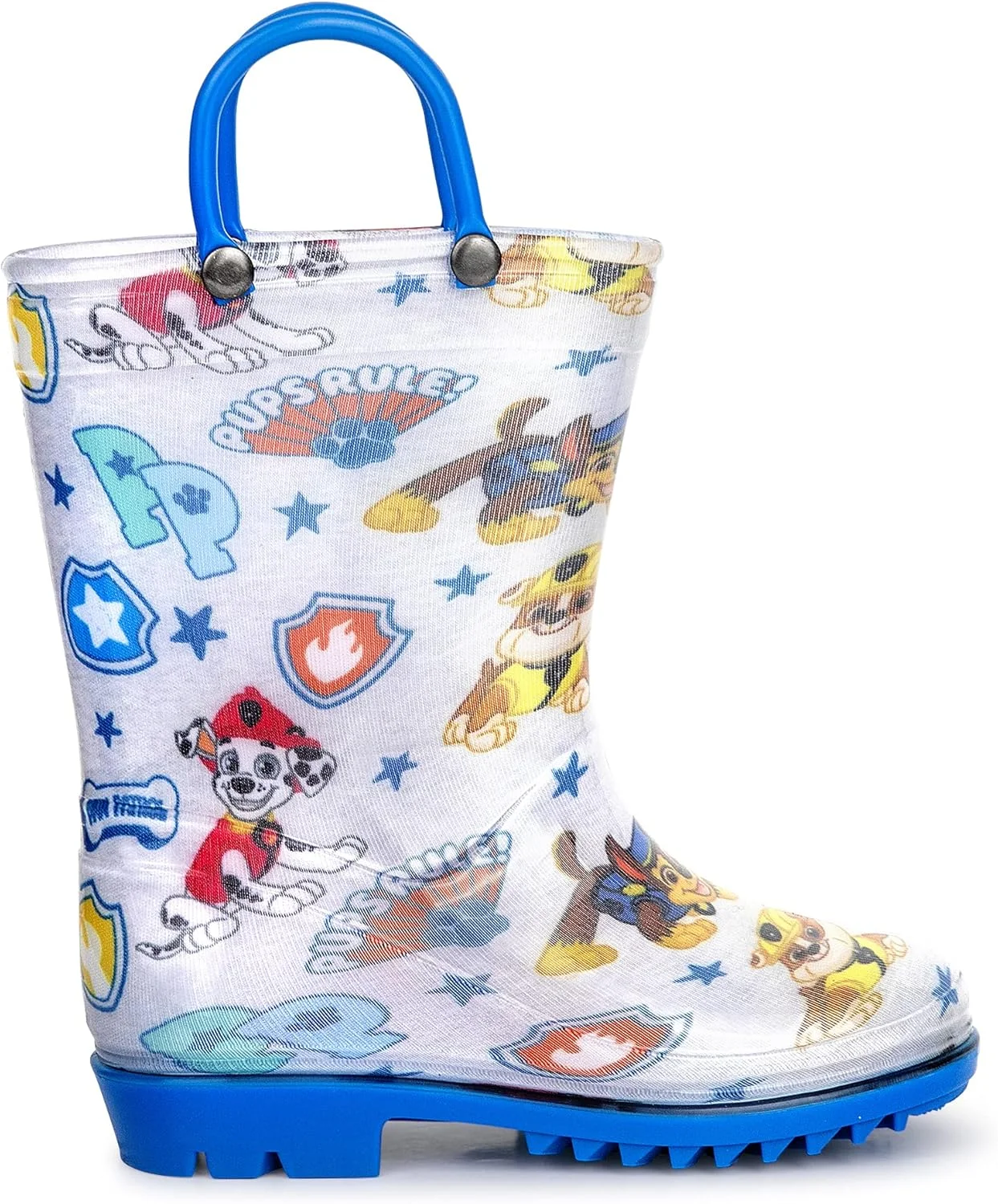 چکمه بارانی پی وی سی دسته دار و ضد آب طرح شخصیت های کارتونی Nickelodeon Paw Patrol پسرانه